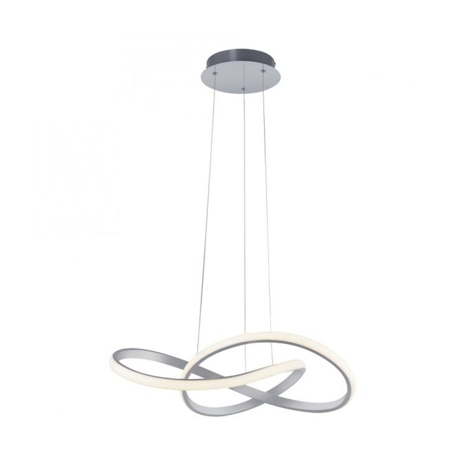 Dimmbare LED Pendelleuchte in Aluminium 3000 K L:57 cm Leuchter, Lampe