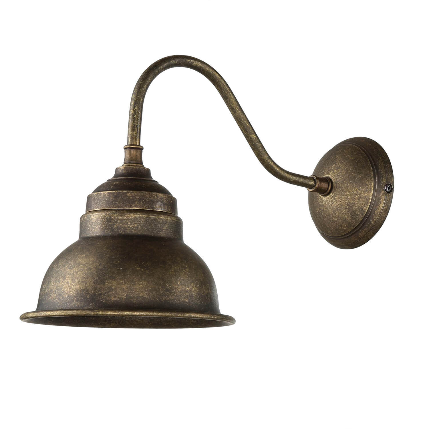 Wandlampe Bronze Antik Echt-Messing Oslo Bronze, Lampe