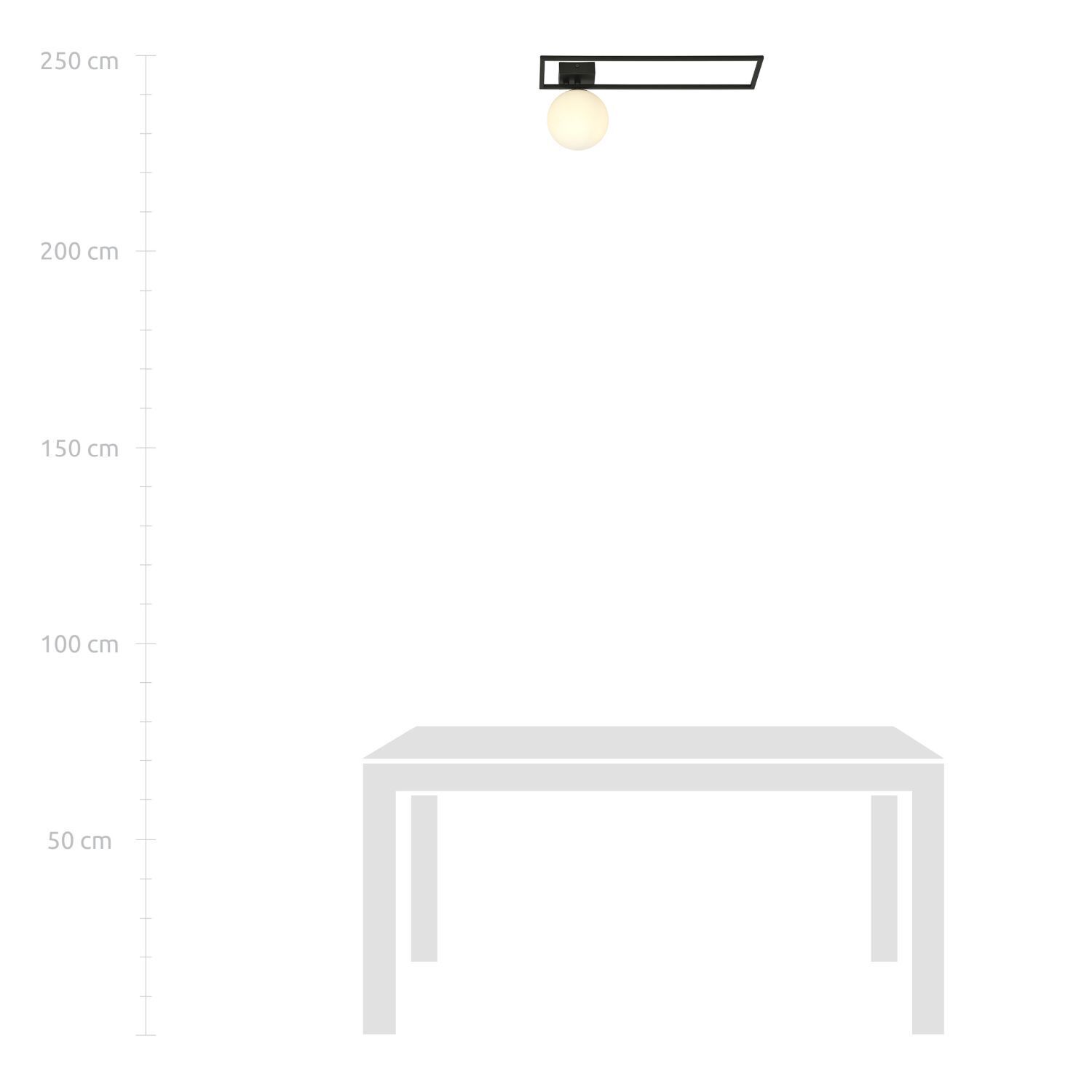 Deckenleuchte Metall Glas L: 50 cm Schwarz Weiß E14 Modern Deckenleuchte Metall Glas L: 50 cm Schwarz Weiß E14 Modern