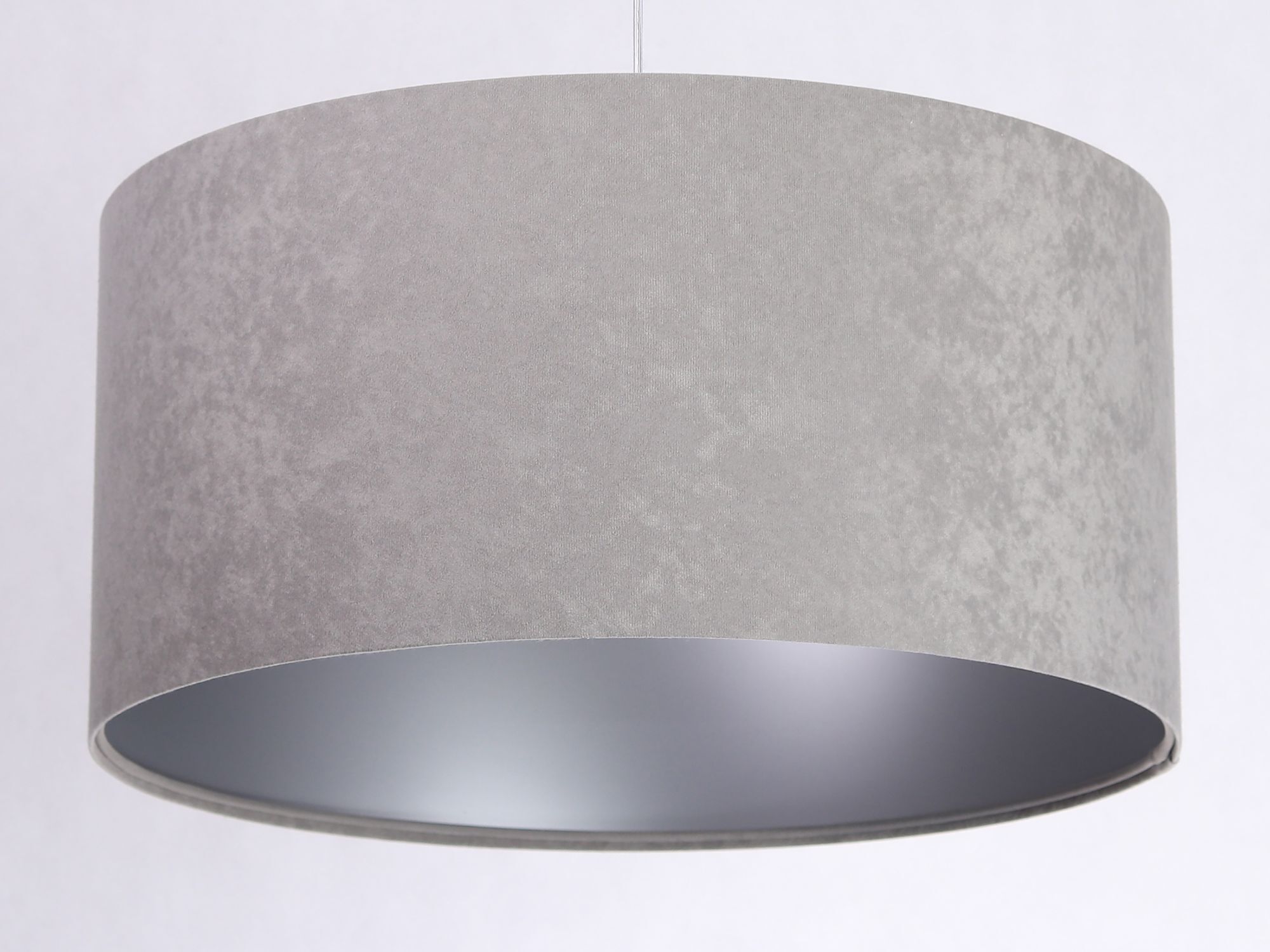 Lampe à suspendre Table de salle à manger Gris Argent Tissu Rétro