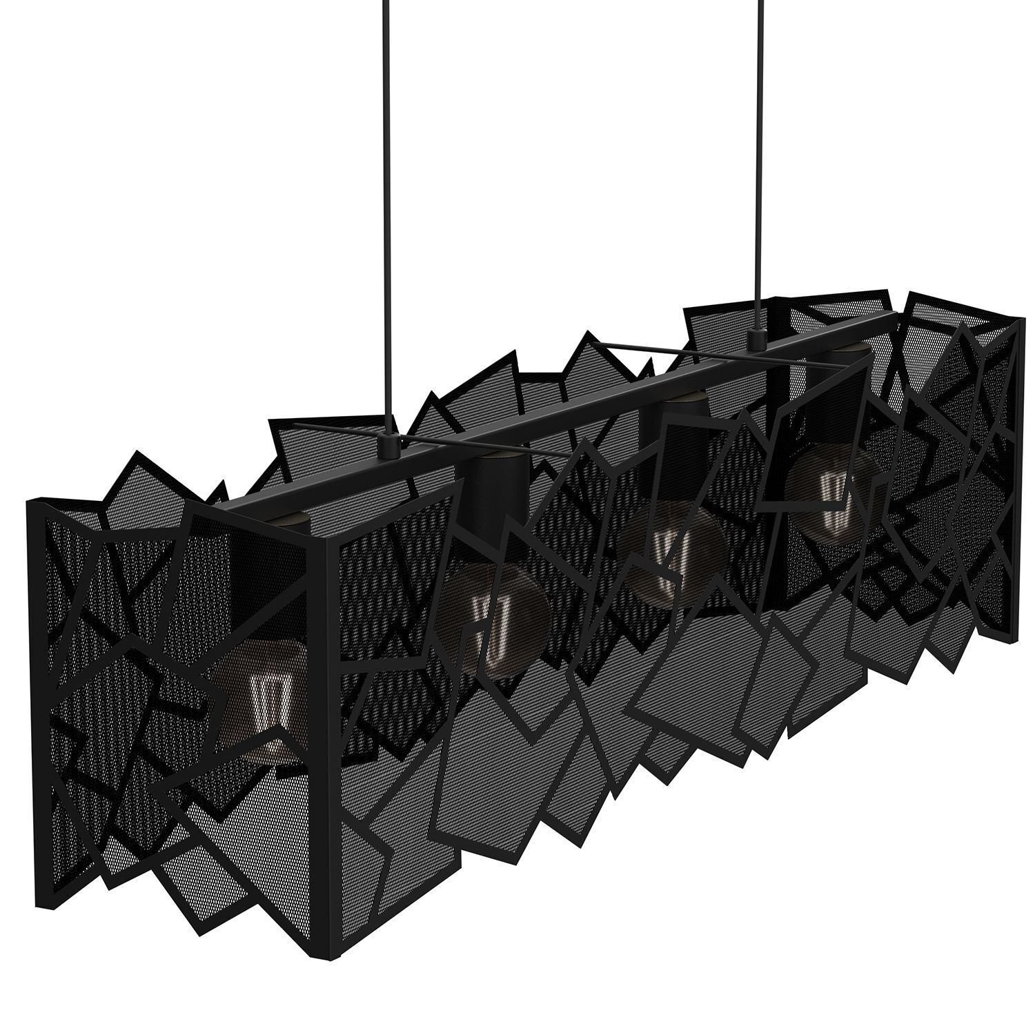 Lampe à suspendre moderne Noir Métal L:90 cm E27 décoratif Gebäude, Haus, Wohnen, Treppe, Handlauf