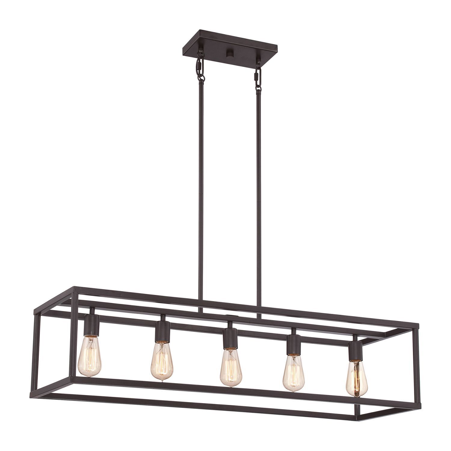 Plafonnier PEROY Bronze L:97cm à raccourcir Lampe