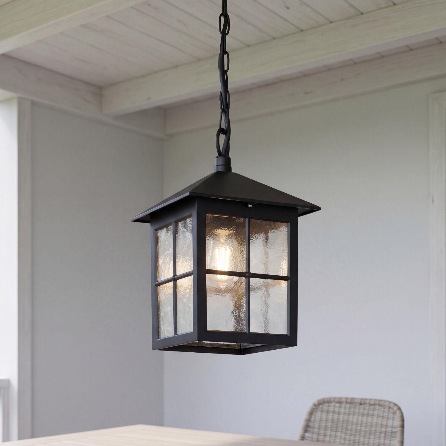 aussen-haengeleuchte-harold-1-flammig-schwarz-rustikal-vintage-07 hängelampe, laterne, gläser, schwarz, indoor lighting