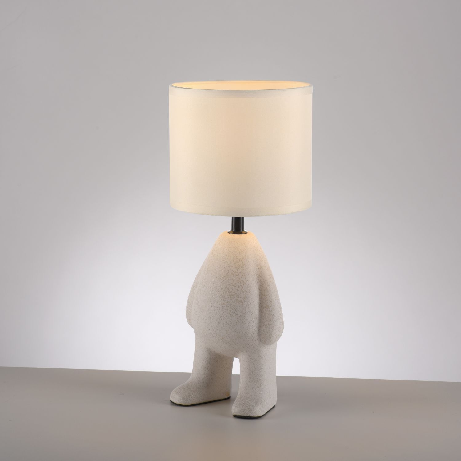 Lampe de chevet céramique tissu Teddy 38 cm E27 anti-éblouissement Lampe, Tischlampe