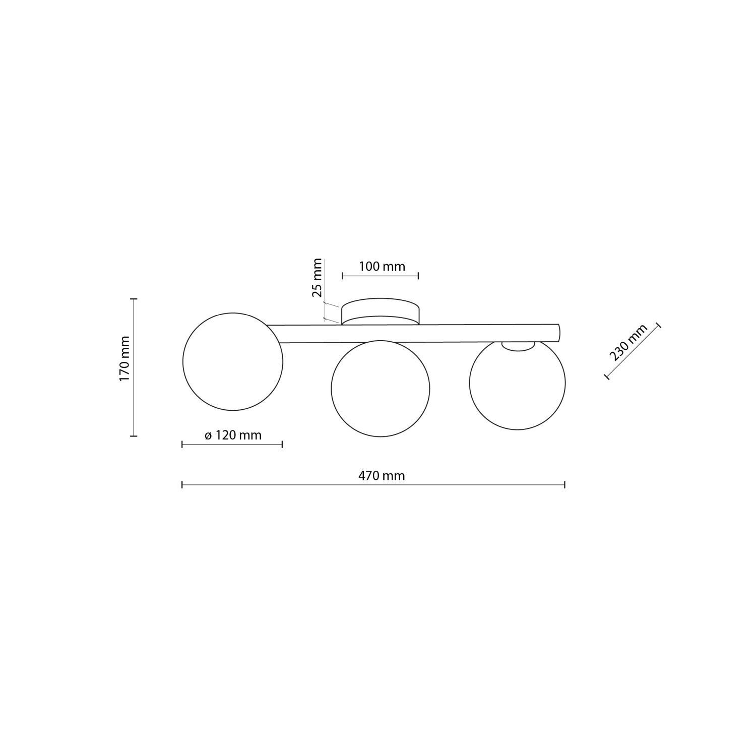 Plafonnier bois verre 47 cm de long G9 en blanc clair 3 flammes