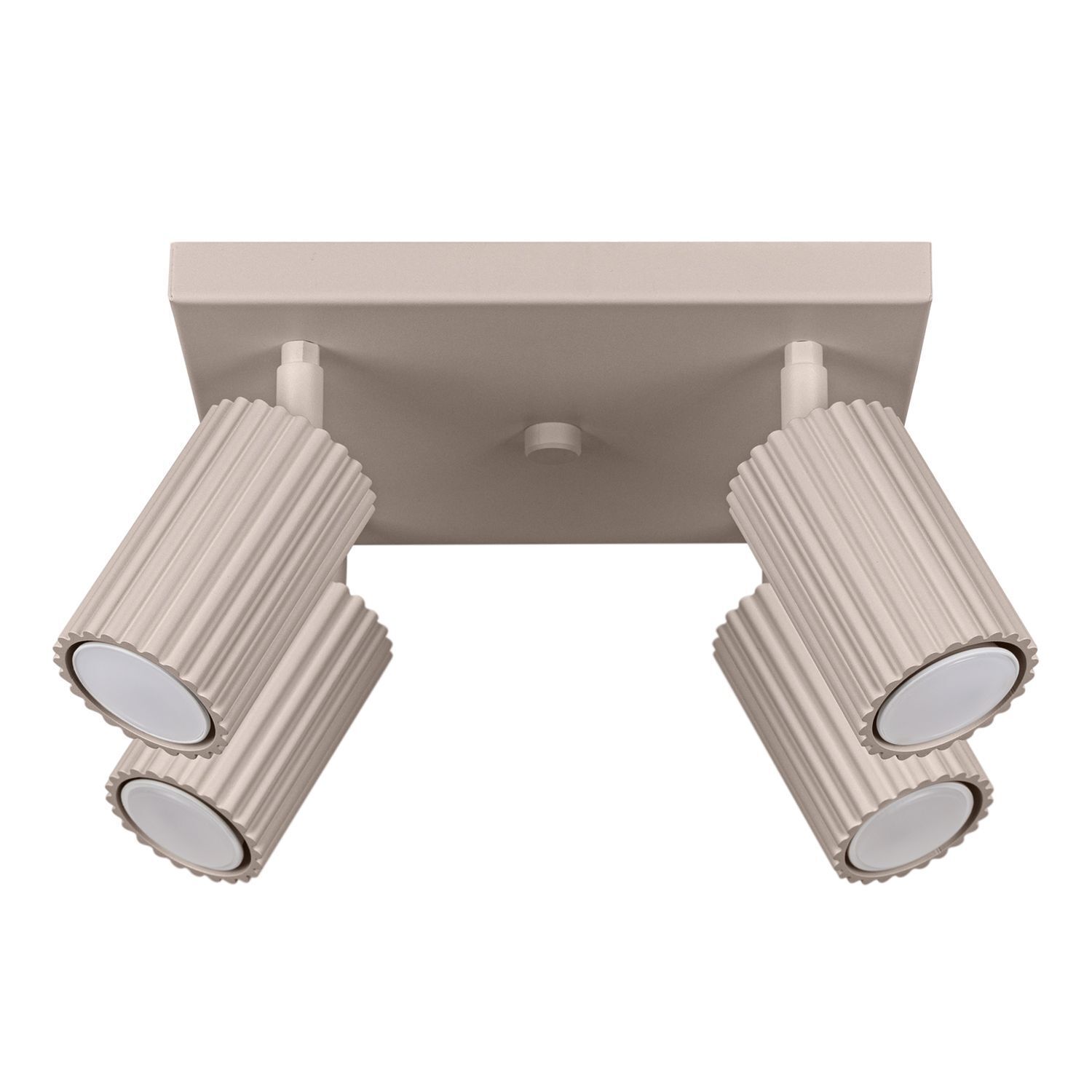 Deckenstrahler Taupe GU10 B:25 cm Aluminium verstellbar Beleuchtung, Deckenleuchte, Leuchte