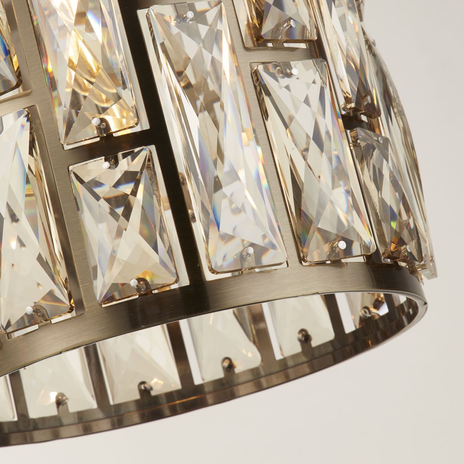 Suspension Art Déco D : 22 cm E27 abat-jour cristal