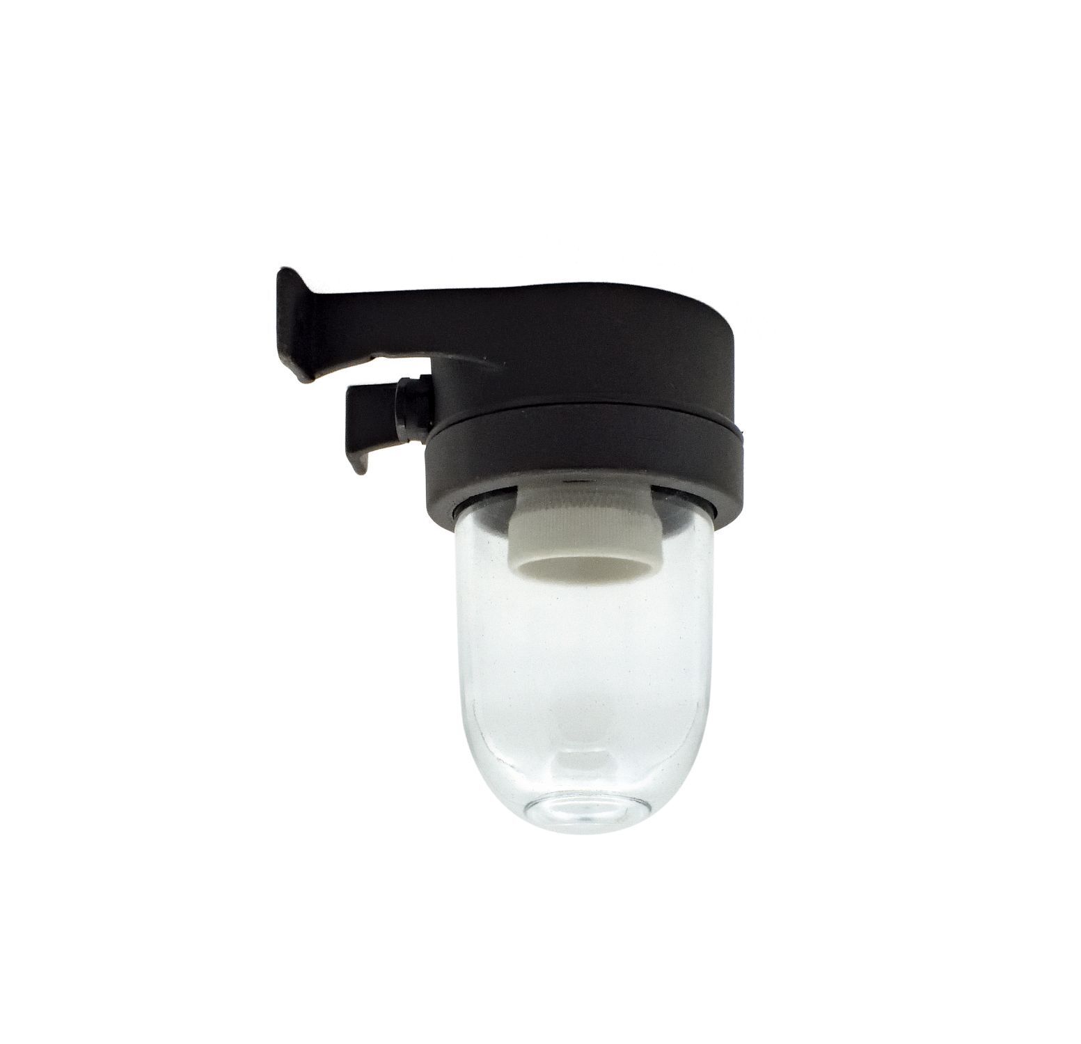 Lampe d'extérieur murale laiton véritable verre hauteur 15 cm IP64 E27