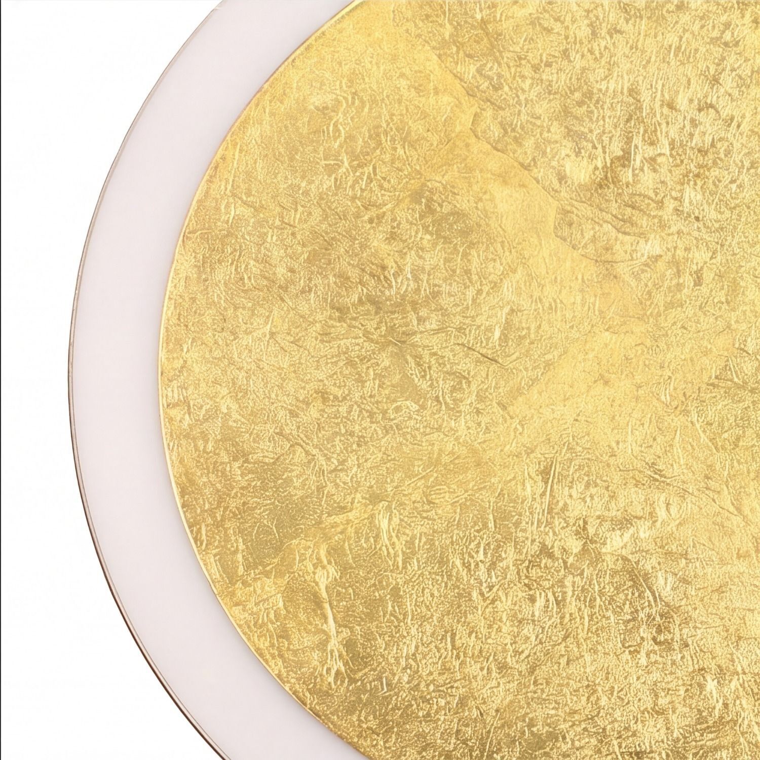 gold leaf, gold plate, textured, round plate, edible gold decor