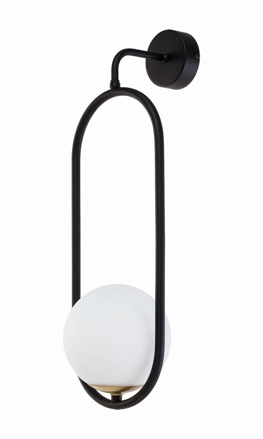 Applique design noir blanc verre NAESALA couloir