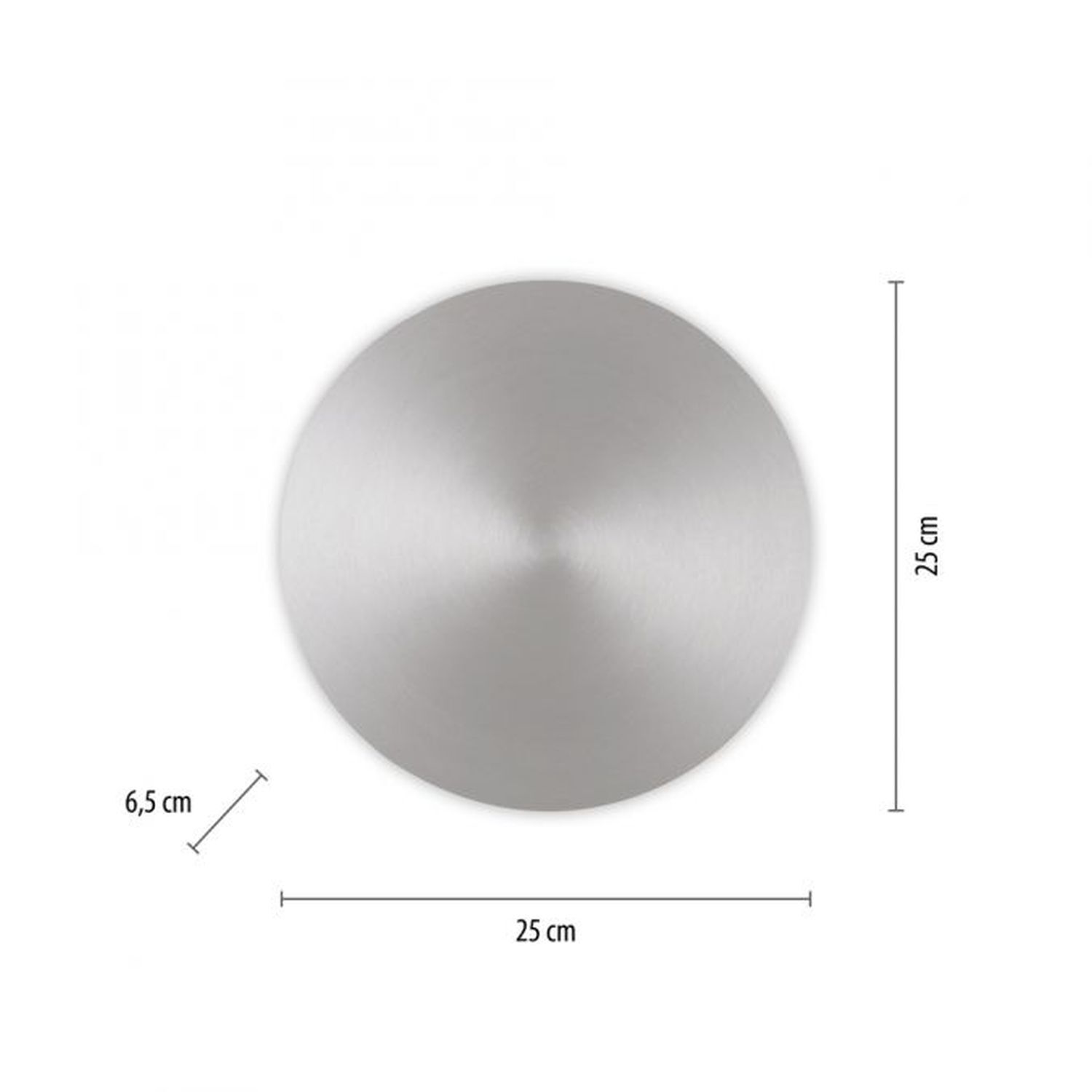 Dimmbare LED Akku Wandlampe Fernbedienung 1 W in Silber Sphäre, Aluminium