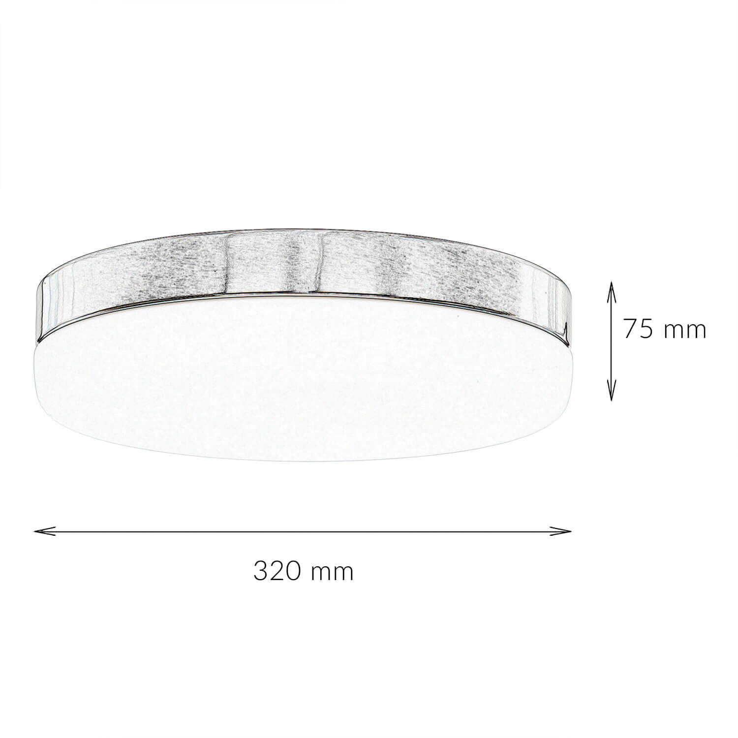 Deckenleuchte Chrom Bad Wohnzimmer Lampe MONI Deckenleuchte