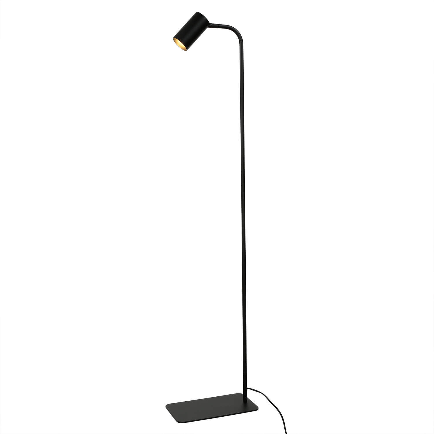 Lampadaire réglable salon noir métal 124cm