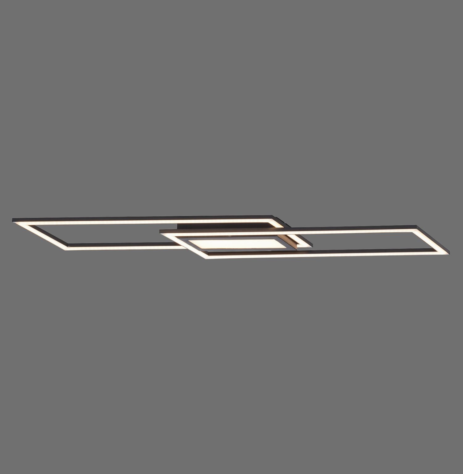 Dimmbare LED Deckenlampe Metall Schwarz 100 cm 5600 lm