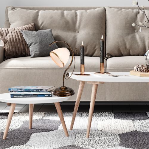 Dekoration für Zuhause, Tabelle, Kaffeetisch, Couch, Lampe