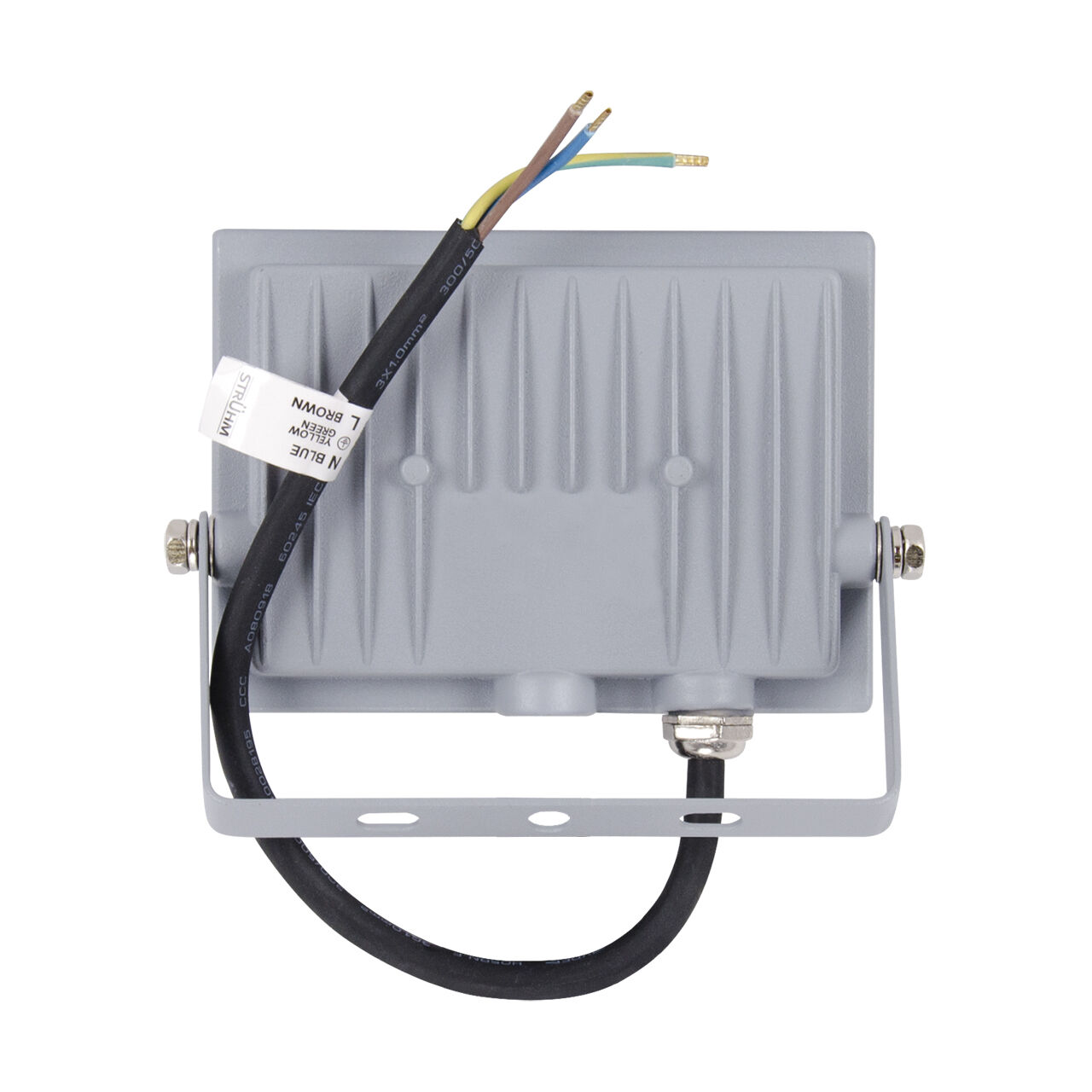 LED Strahler IP65 eckig 4200 K 1720 lm hell Flutlicht LED-Licht, Gehäuse, Stromkabel, Bügelhalter, Kabelenden