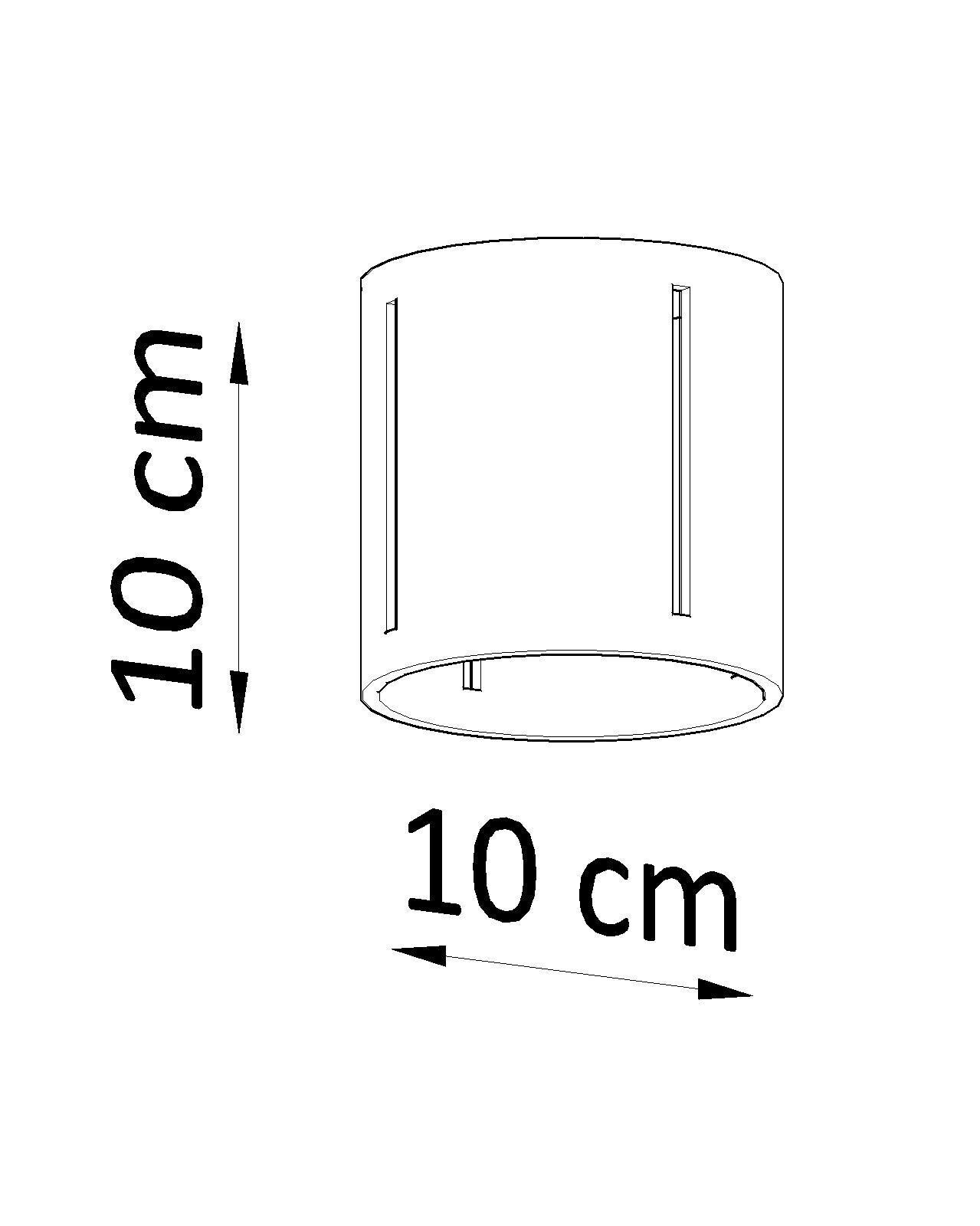 Spot de plafond rond petit Ø 10 cm Blanc Métal Moderne plat