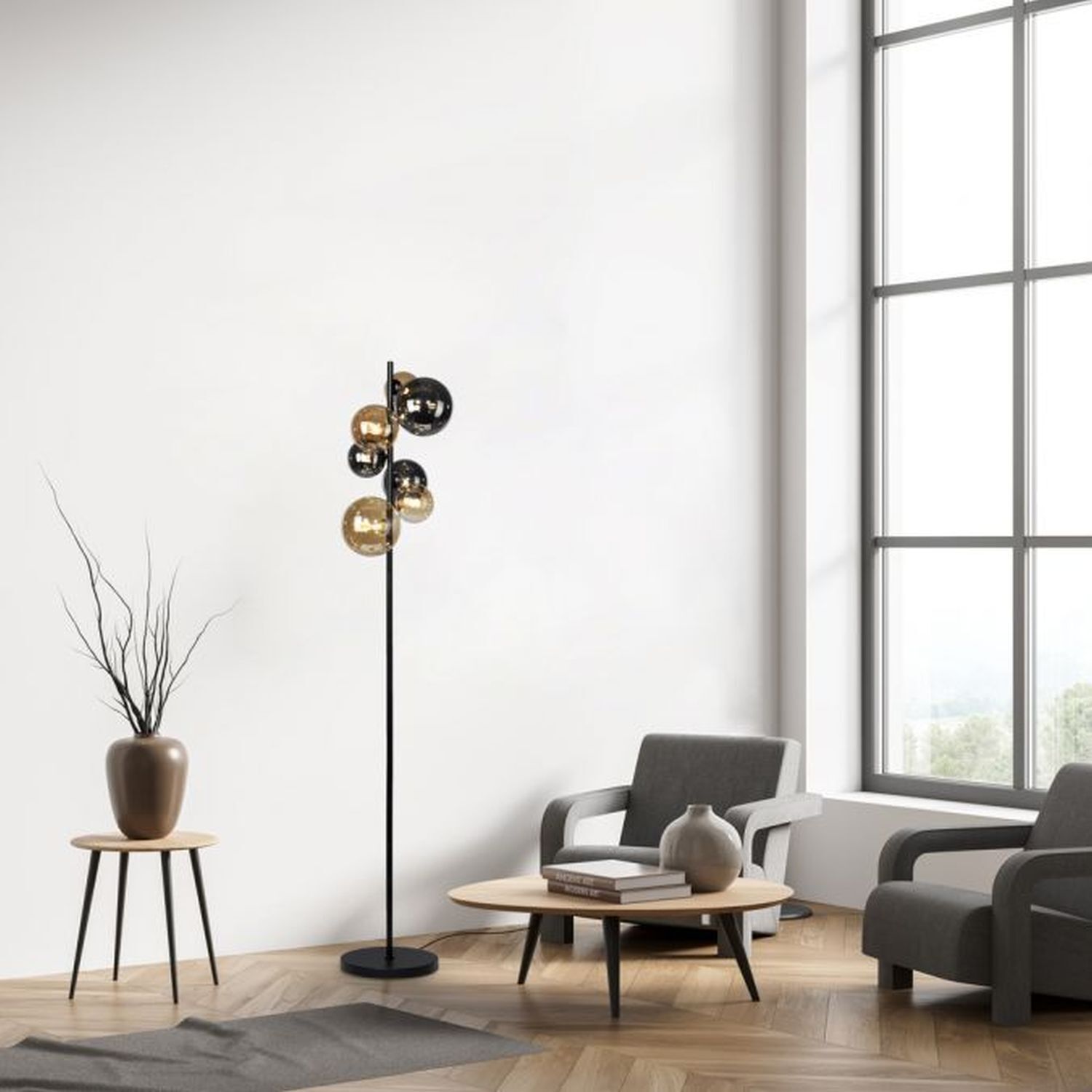 Lampe, Stehlampe, Stuhl, Mobiliar