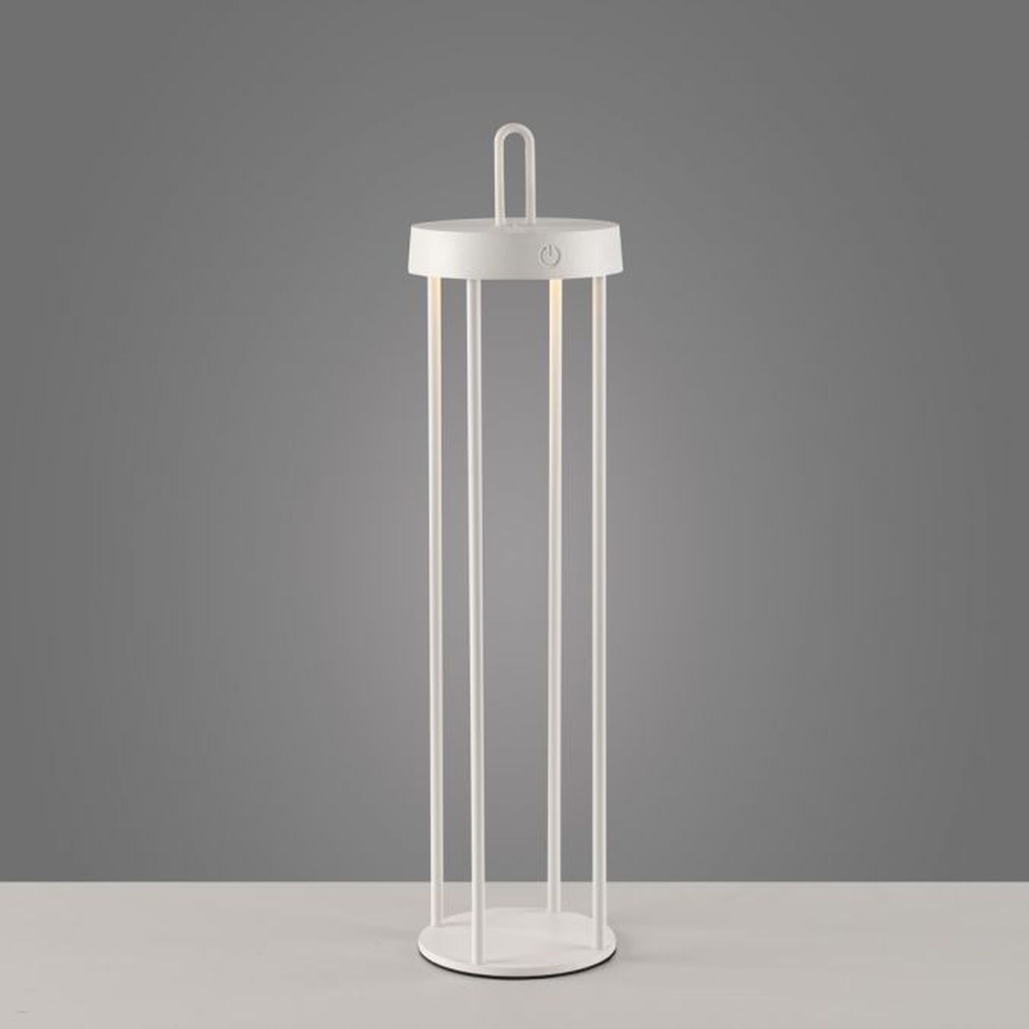 Lampe de table LED rechargeable métal dimmable IP44 2700 K blanc