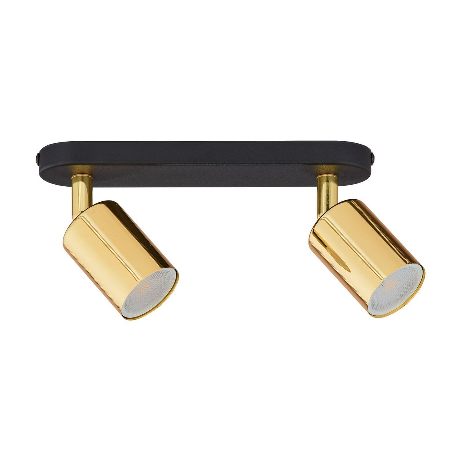 Deckenleuchte, Spotlampe, Gold, Metall, Zweiflammig