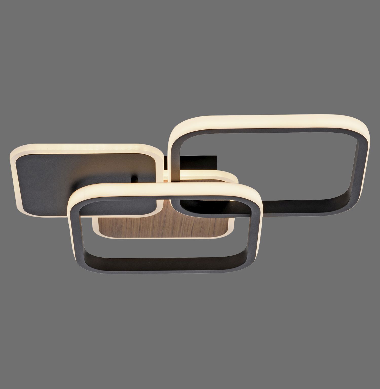 Lampe de plafonnier LED Métal L:46 cm 36 W Noir Naturel Zubehor, Brillen