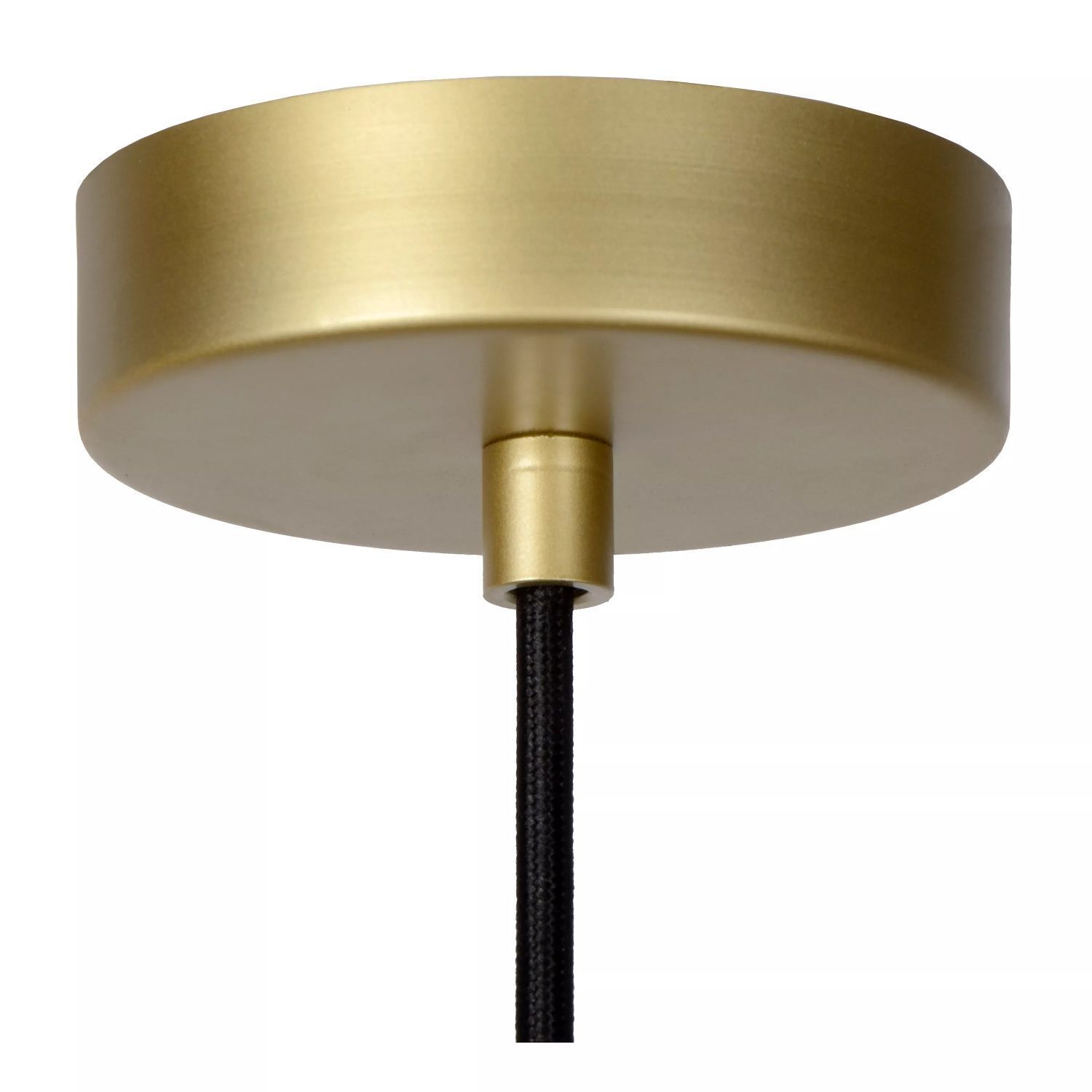 Stilvolle Pendelleuchte Stoff Pink Gold E27 Ø30 cm rund Lampe