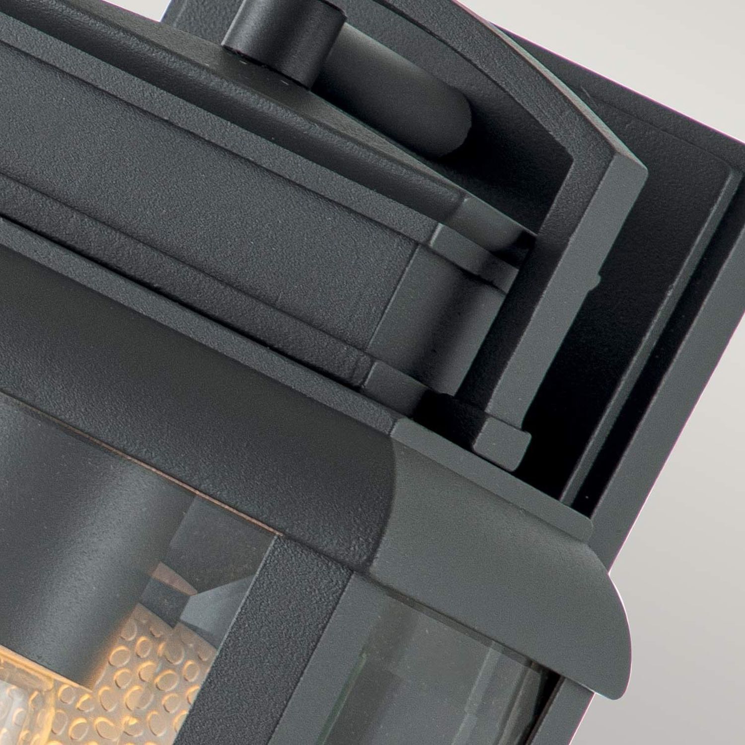 Wandlampe außen Aluminium Glas H: 30,5 cm IP44 E27 Grau