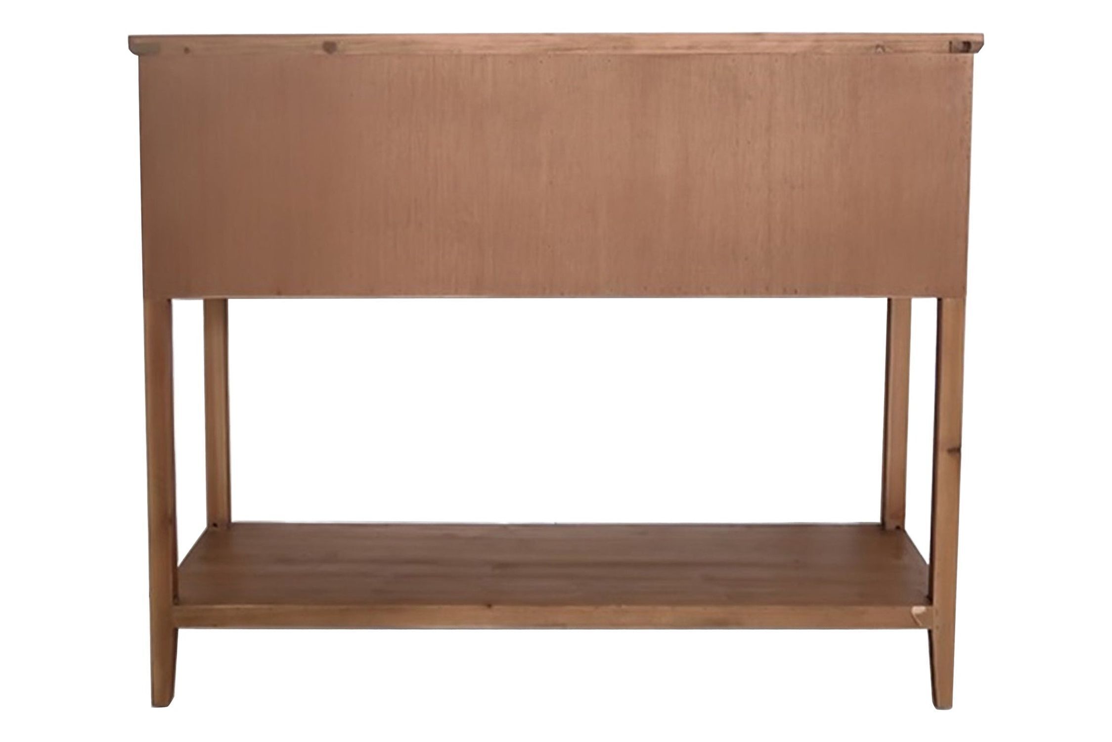 Table console avec tiroir en bois (pin) en brun 125cm