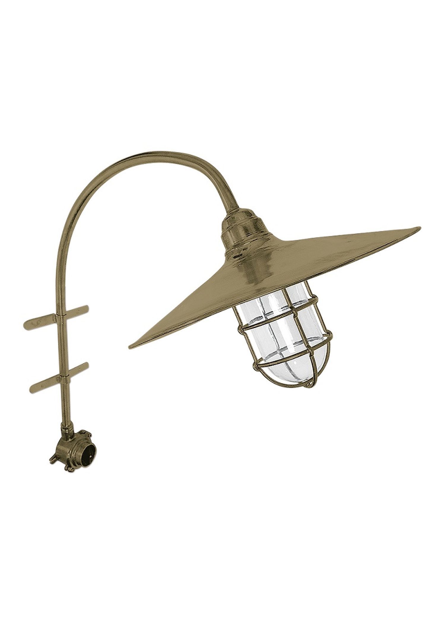 Grande applique extérieure laiton verre E27 IP54 H : 65 cm
