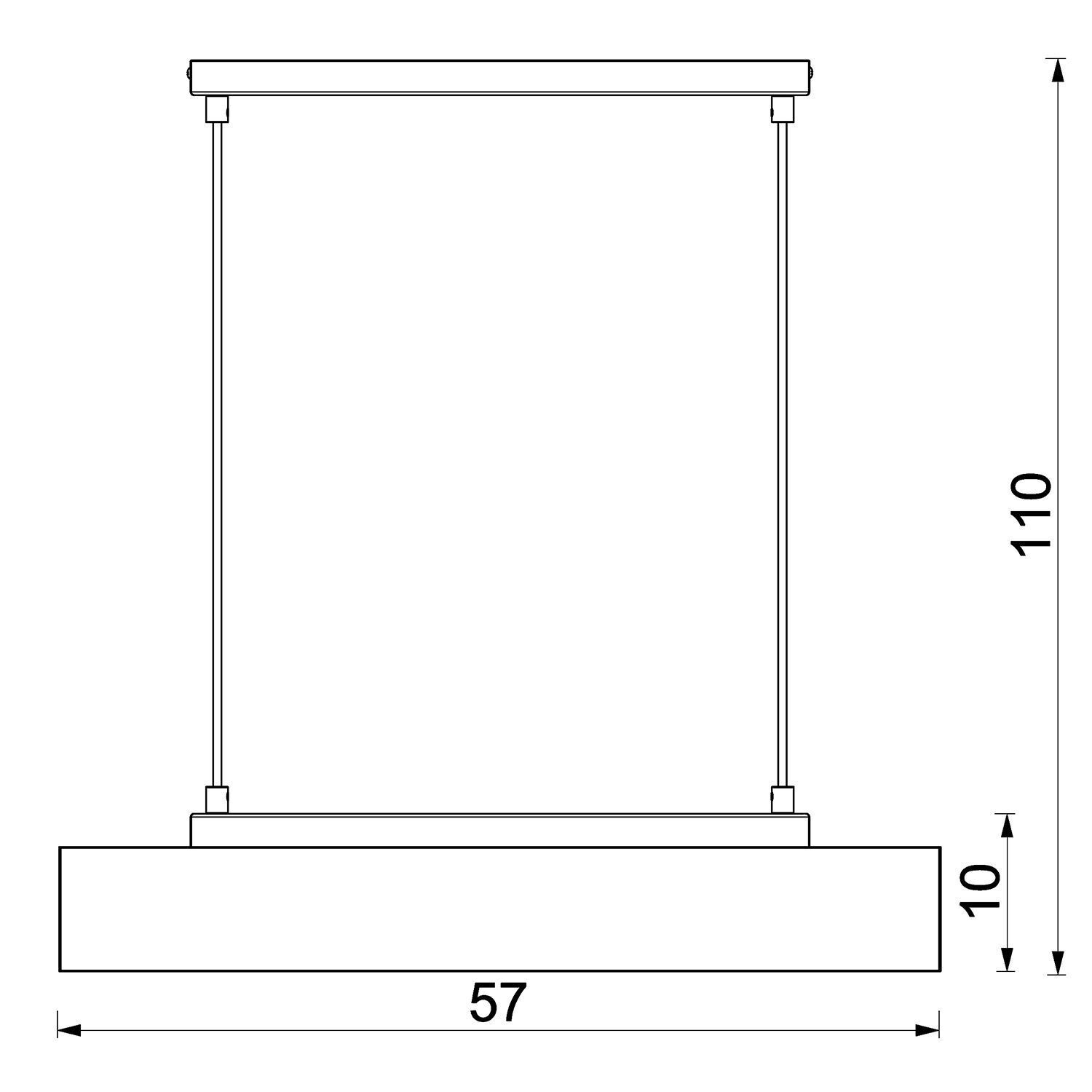 Lampe à suspendre bois métal noir L:57 cm GU10 confortable