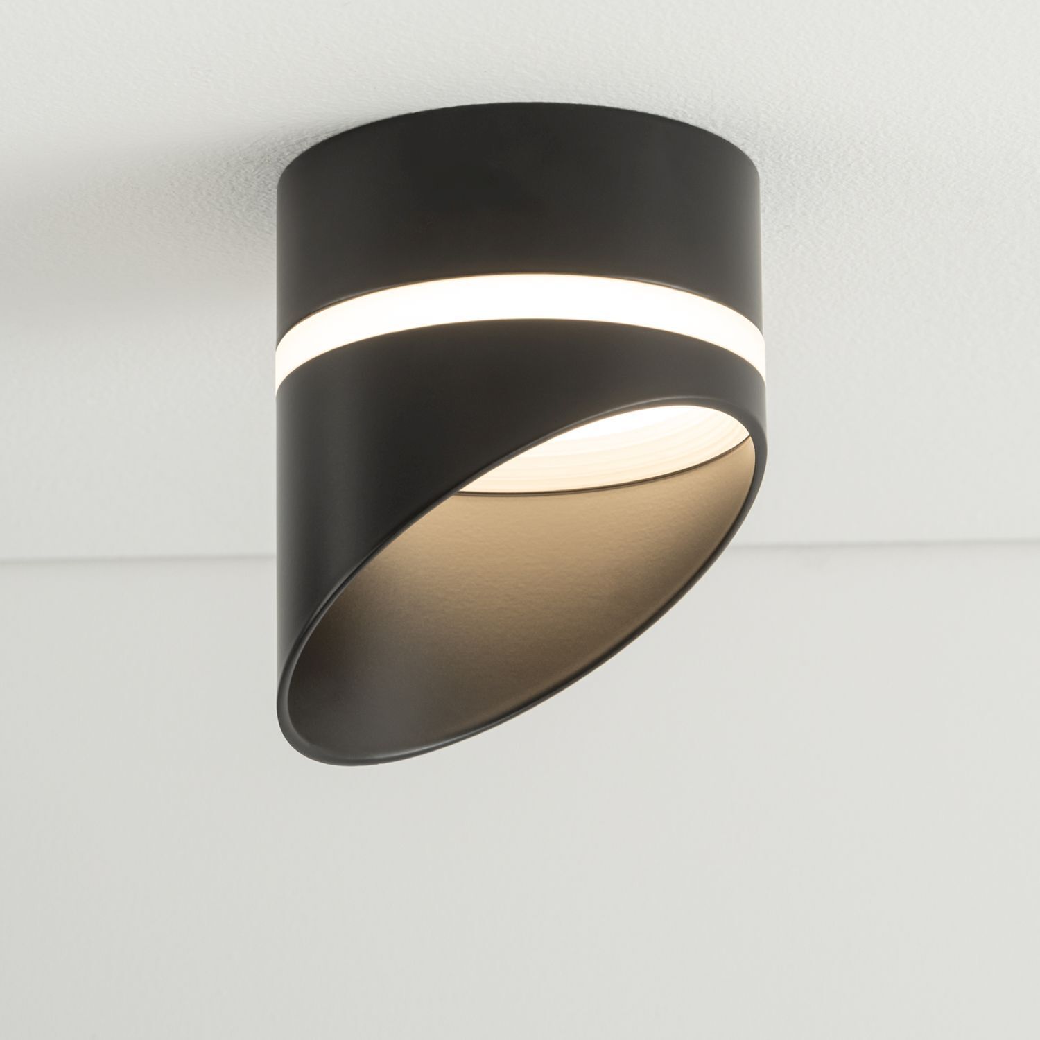 Spot encastré GX53 Noir H : 12 cm Aluminium Moderne