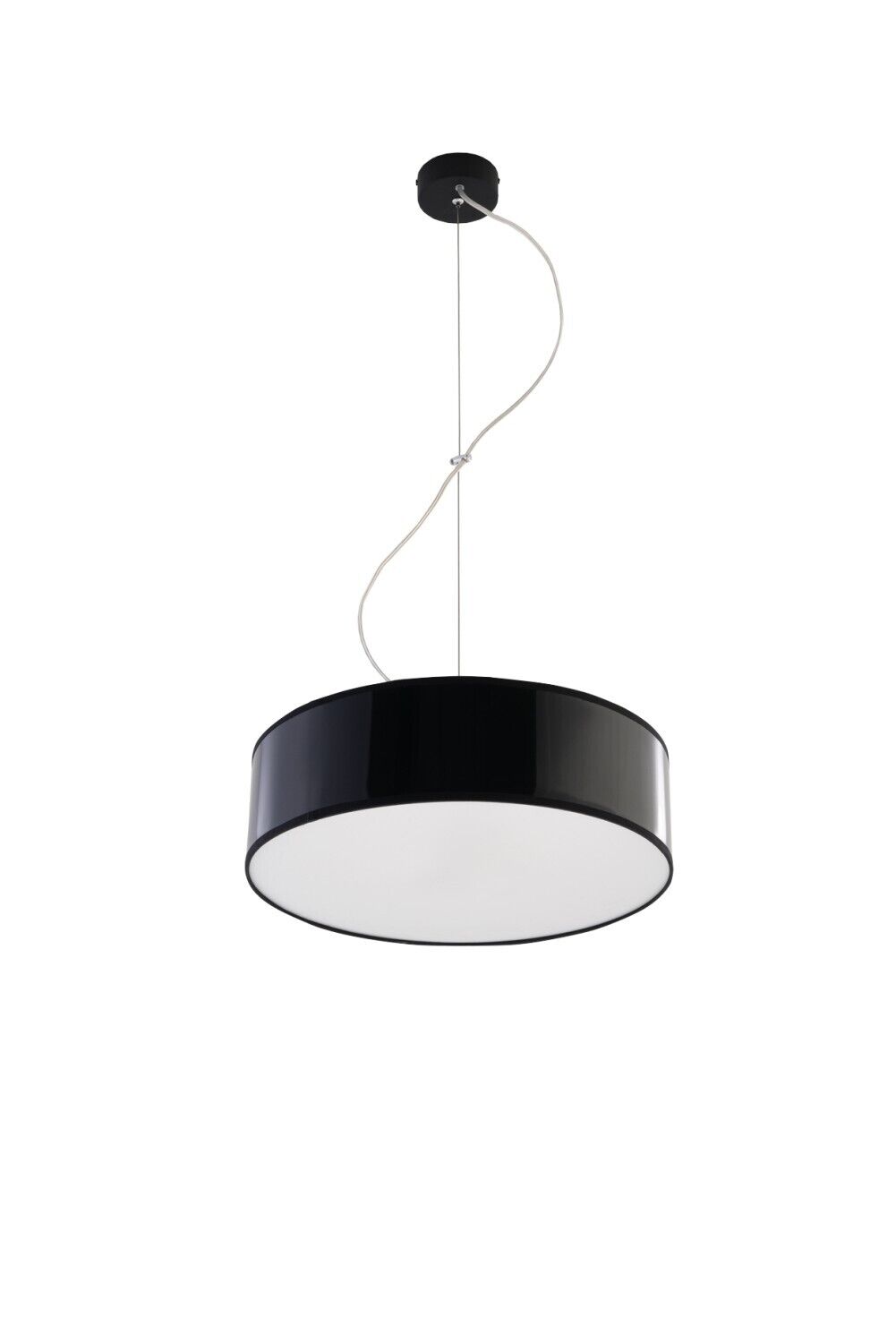 Suspension ronde moderne en noir