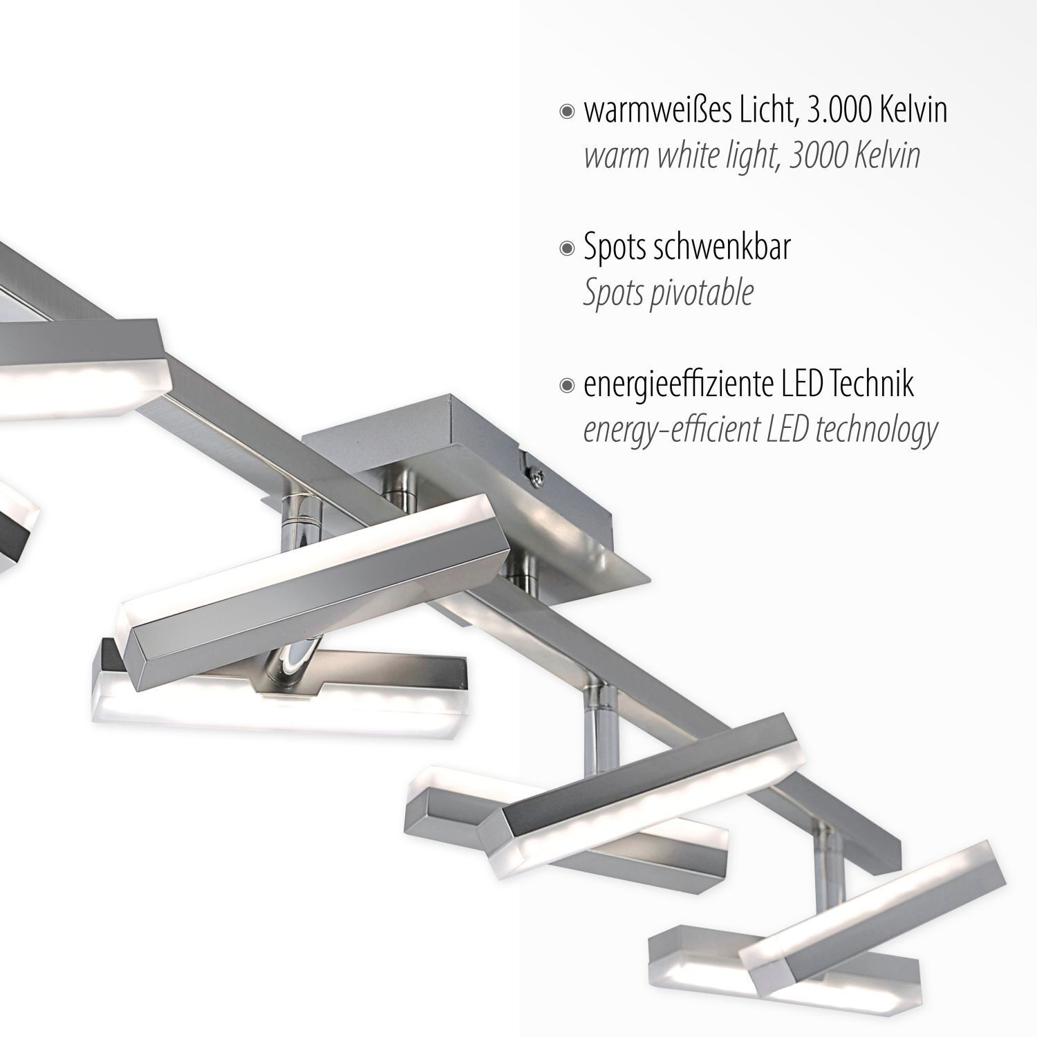 LED Deckenspot in Stahl Metall flexibel 225 lm 70 cm Sinken, Waschbeckenhahn