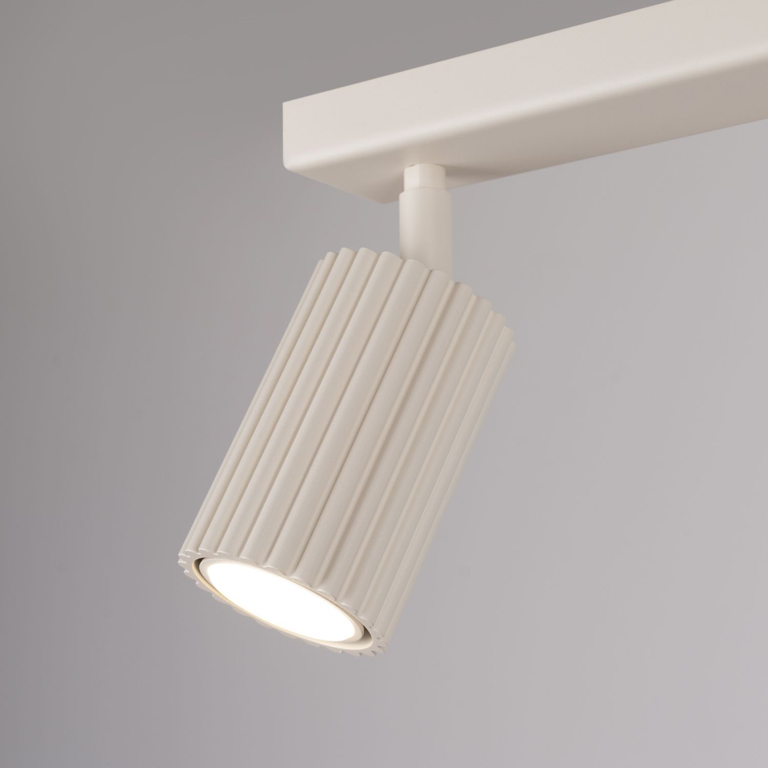 Lampe de plafonnier à 2 flammes 30 cm de long petit GU10 en crème Moderne