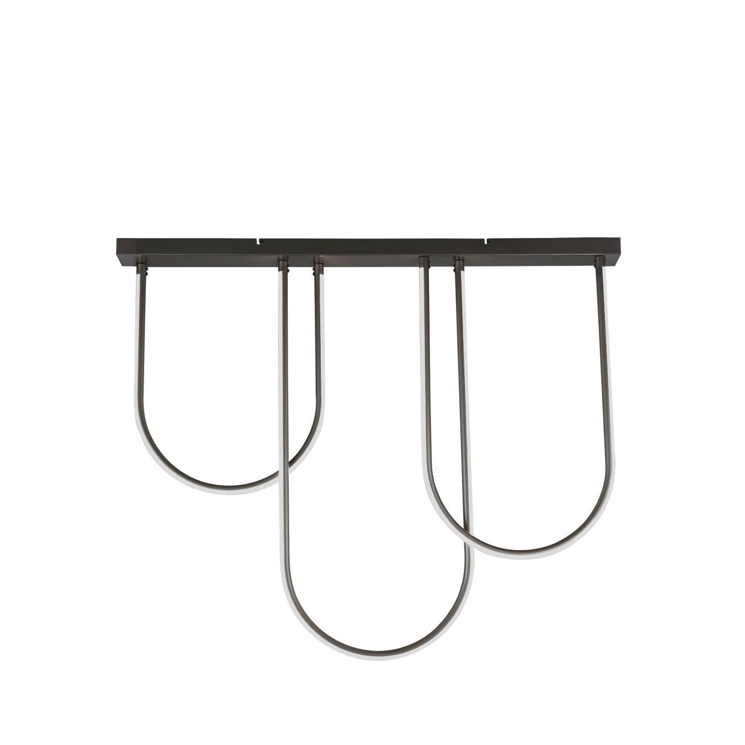 Lampe de plafonnier LED Métal Arcs Moderne 110 cm 35 W Noir