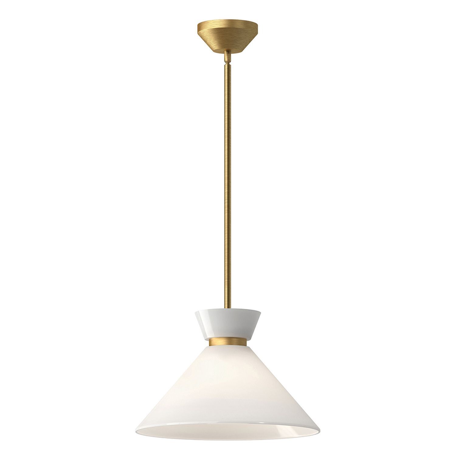 Hängelampe Retro Ø 35,8 cm Metall Glas E27 verstellbar in Gold Lampe, Leuchte