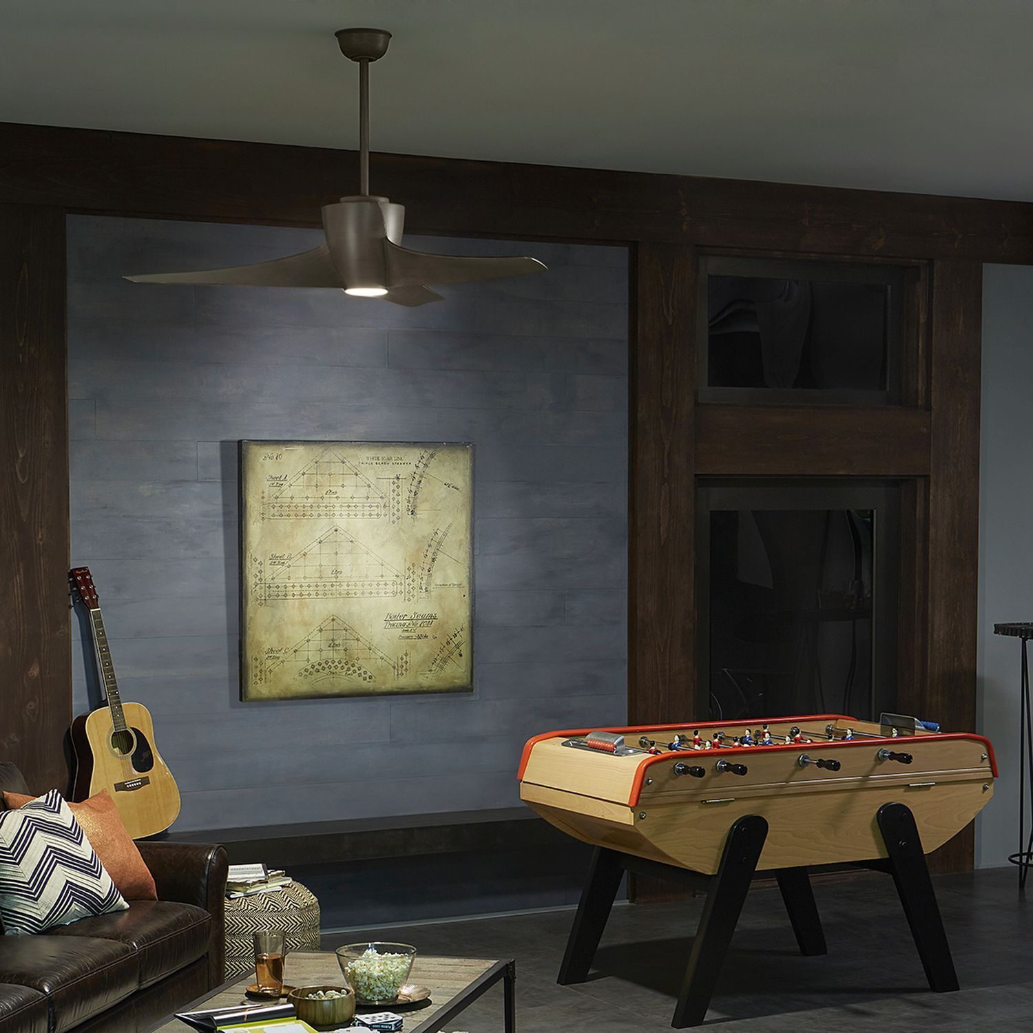 Deckenventilator mit Fernbedienung Beleuchtung Ø142cm Drinnen, Innenarchitektur, Deckenventilator, Gerät, Elektrisches Gerät