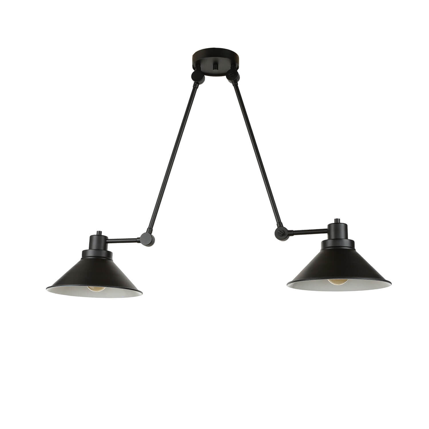 Deckenleuchte Schwarz 61-152cm SIMONA Büro Lampe