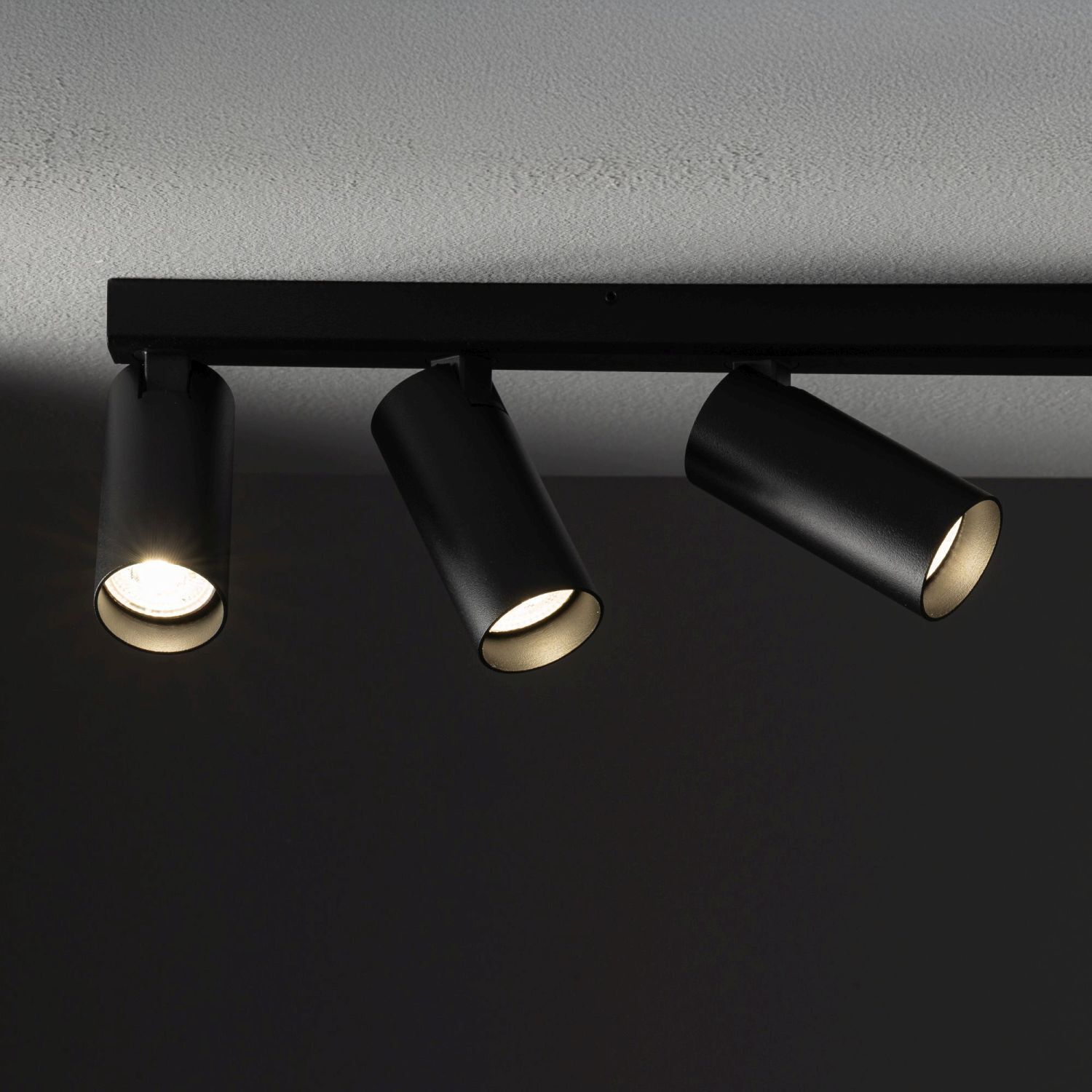 deckenleuchte, Spotlicht, verstellbar, schwarz, Dreiflammig