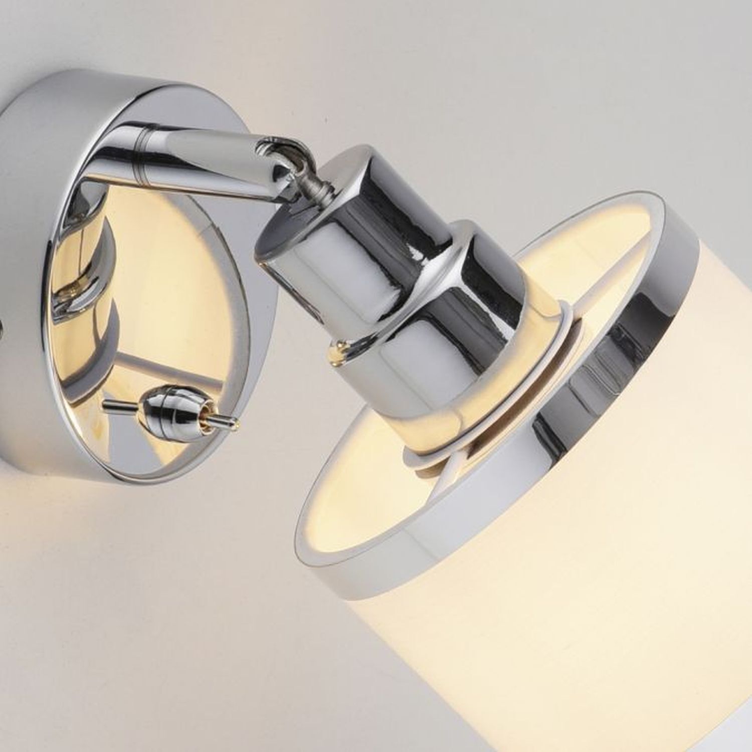 Spot mural flexible chrome métal E14 faible éblouissement