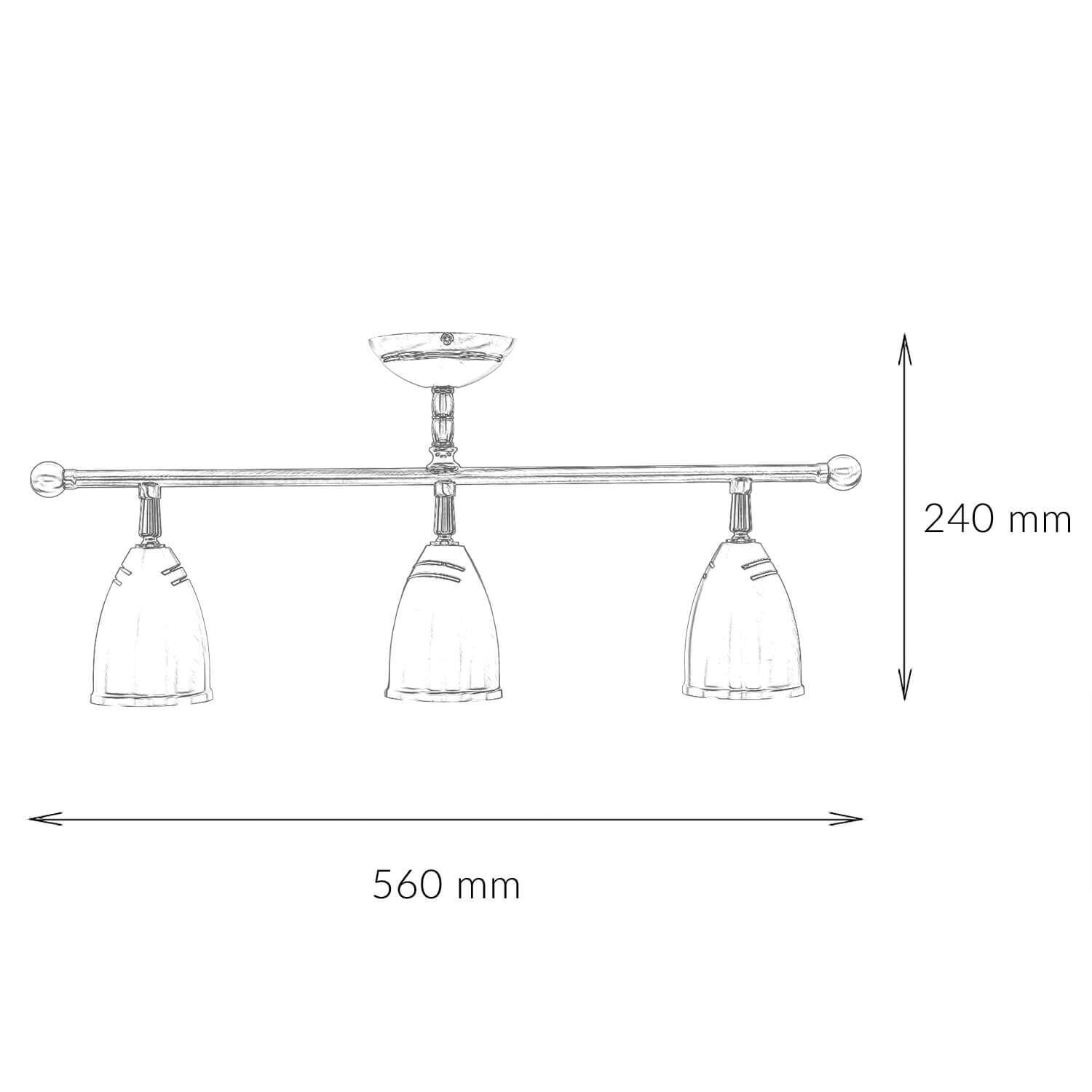 Schwenkbare Deckenlampe Rustikal Bronze Hell Leuchte