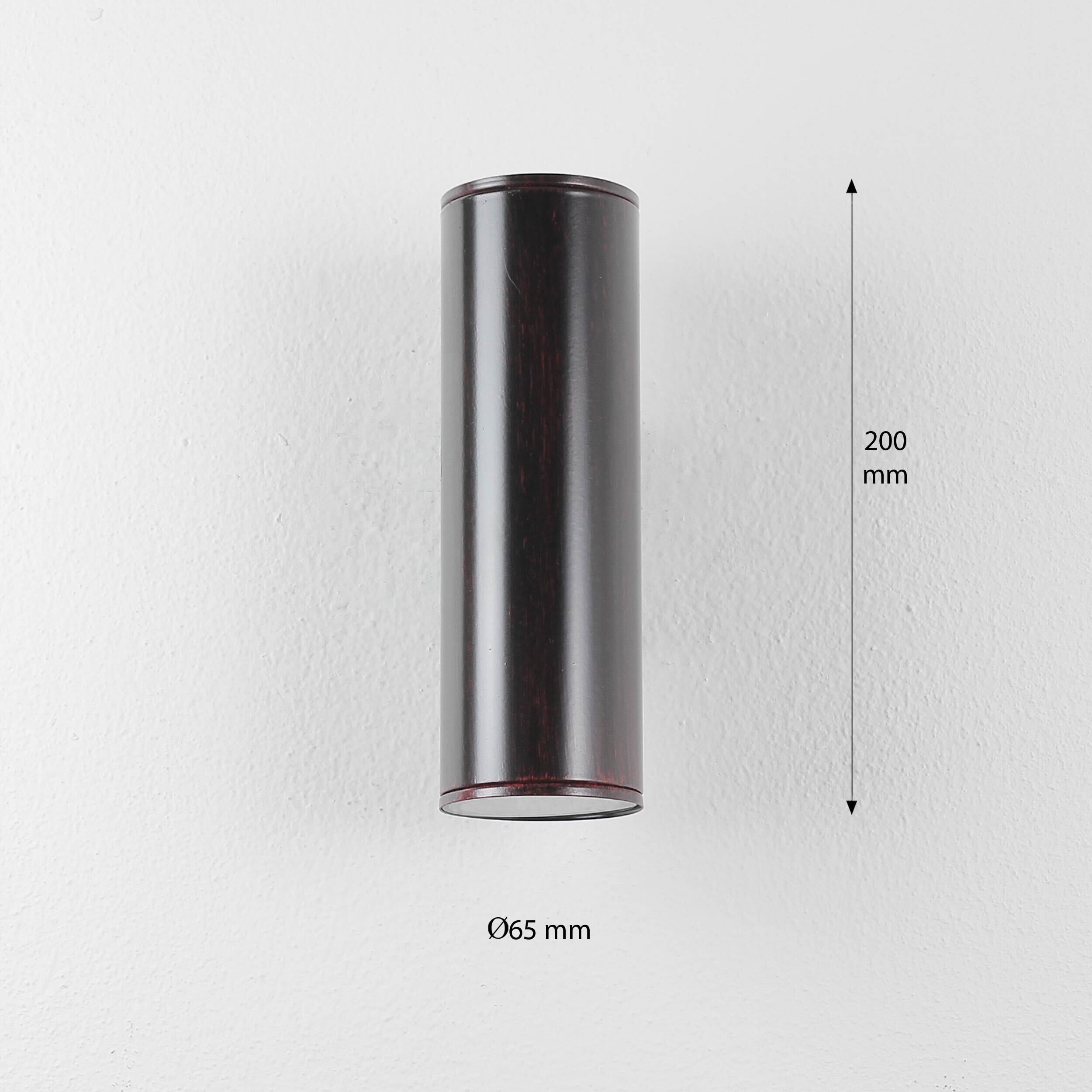 Wandleuchte Außen Riga Antikbraun 2-Flmg Zylinder