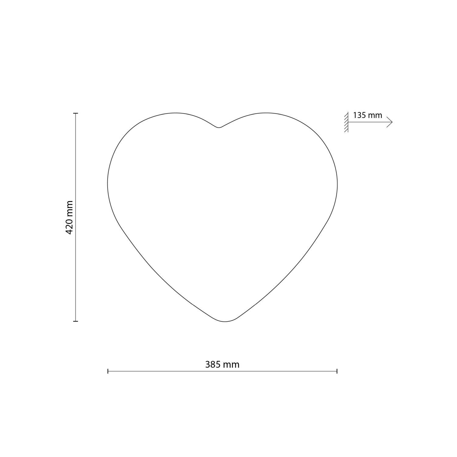 Kinderzimmerleuchte Weiß L: 42 cm Stoff 2x E27 Herz