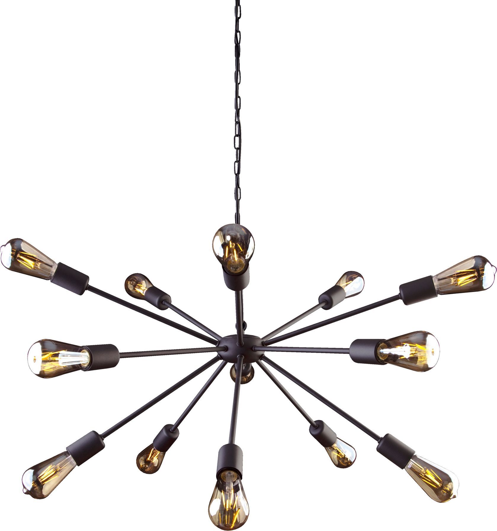 Lampe à suspendre minimaliste en noir Ø77cm 15-flmg Leuchter, Lampe