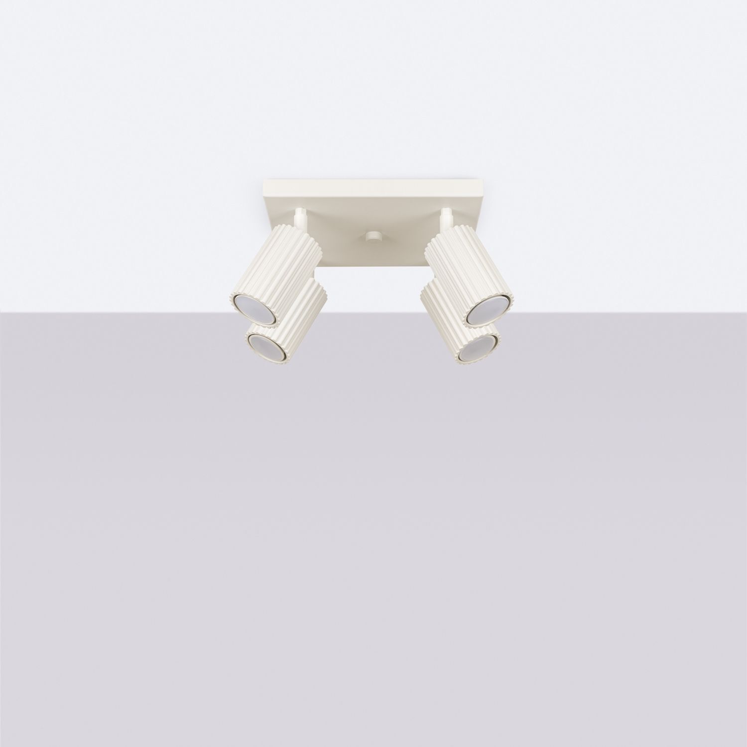 Deckenstrahler Aluminium GU10 Creme B:25 cm flexibel Deckenleuchte