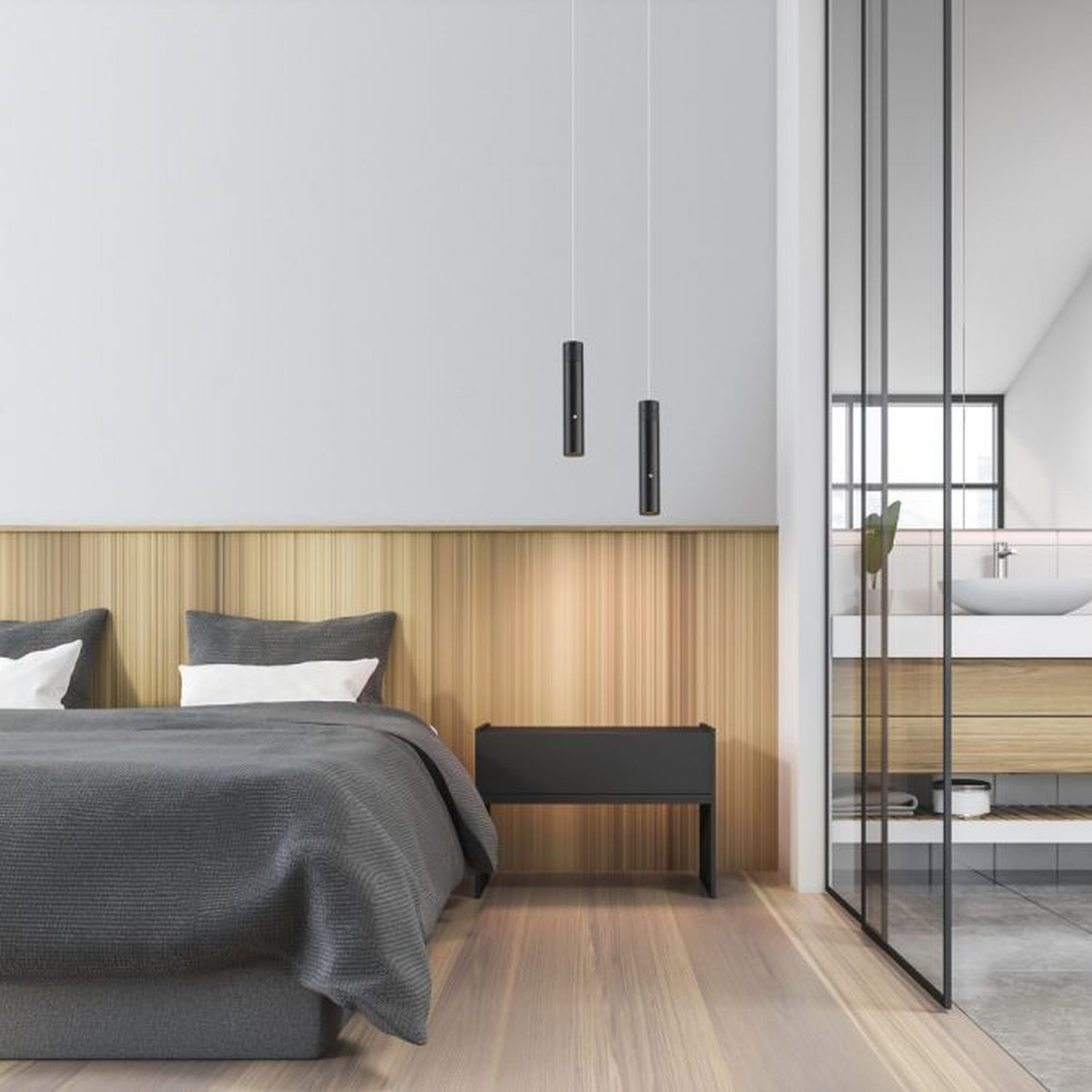Drinnen, Innenarchitektur, Paneele aus Holz, Dekoration für Zuhause