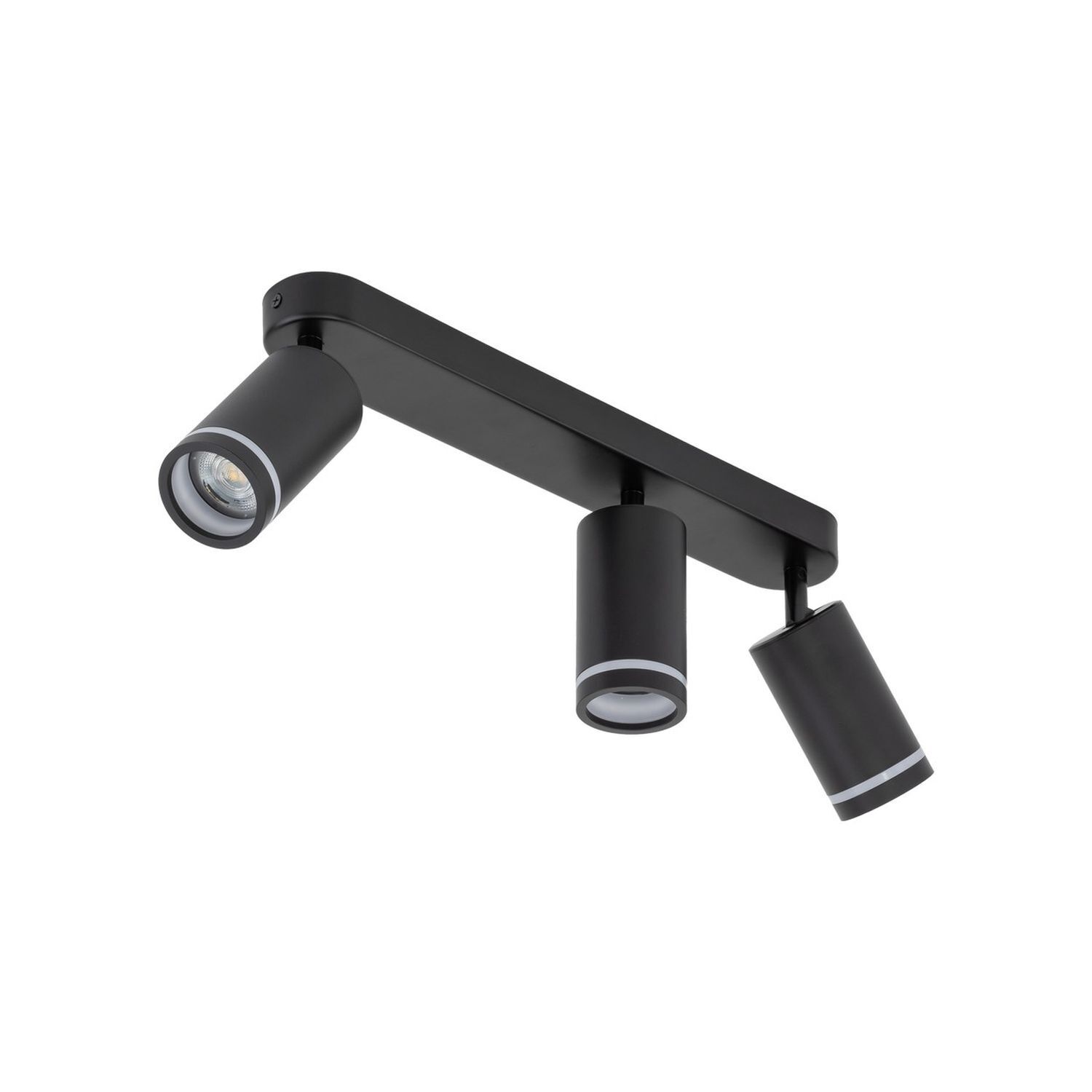 Deckenstrahler 3-flammig Schwarz 55 cm lang Metall GU10