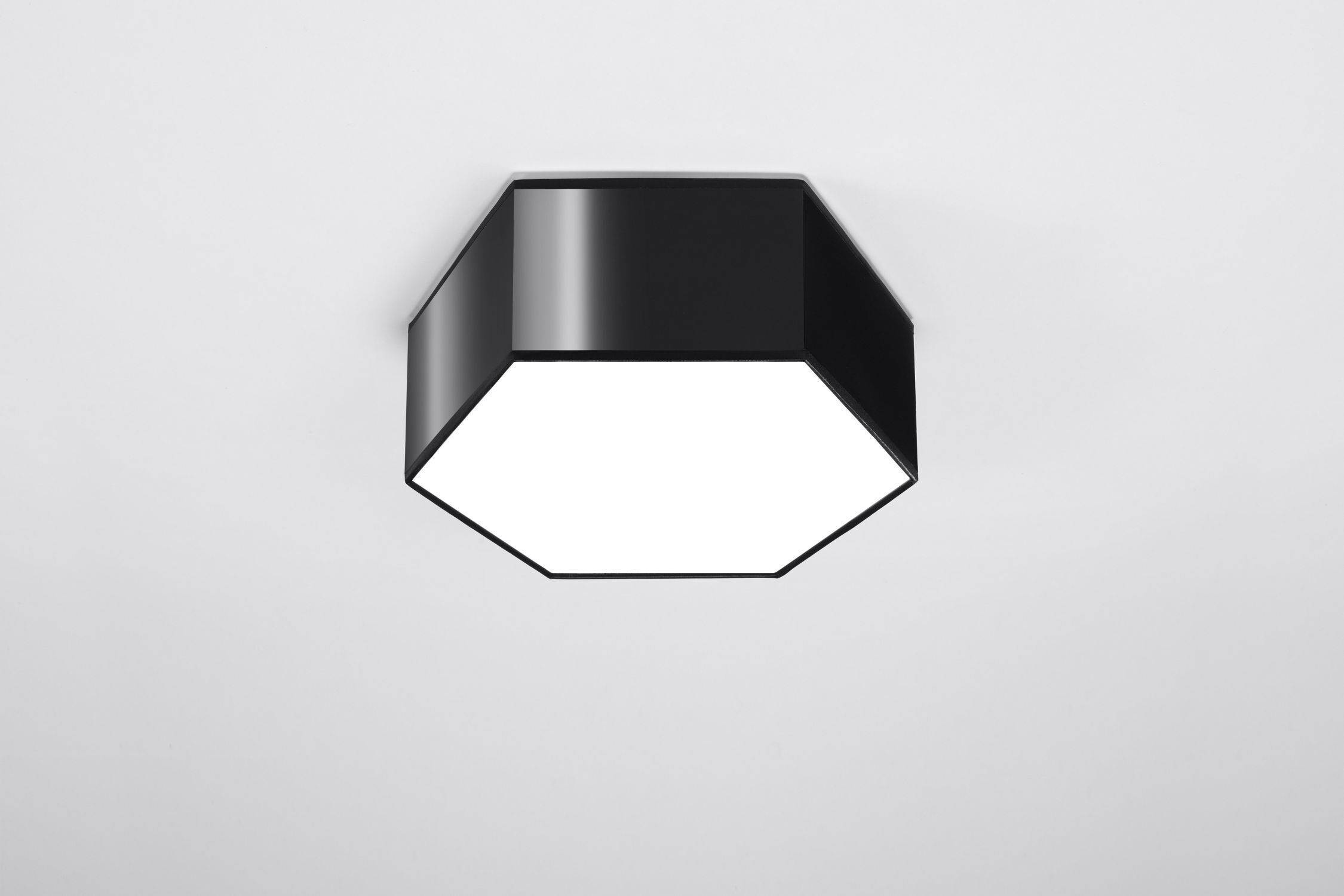 Deckenlampe Schwarz klein flach blendarm 2x E27 ESROM