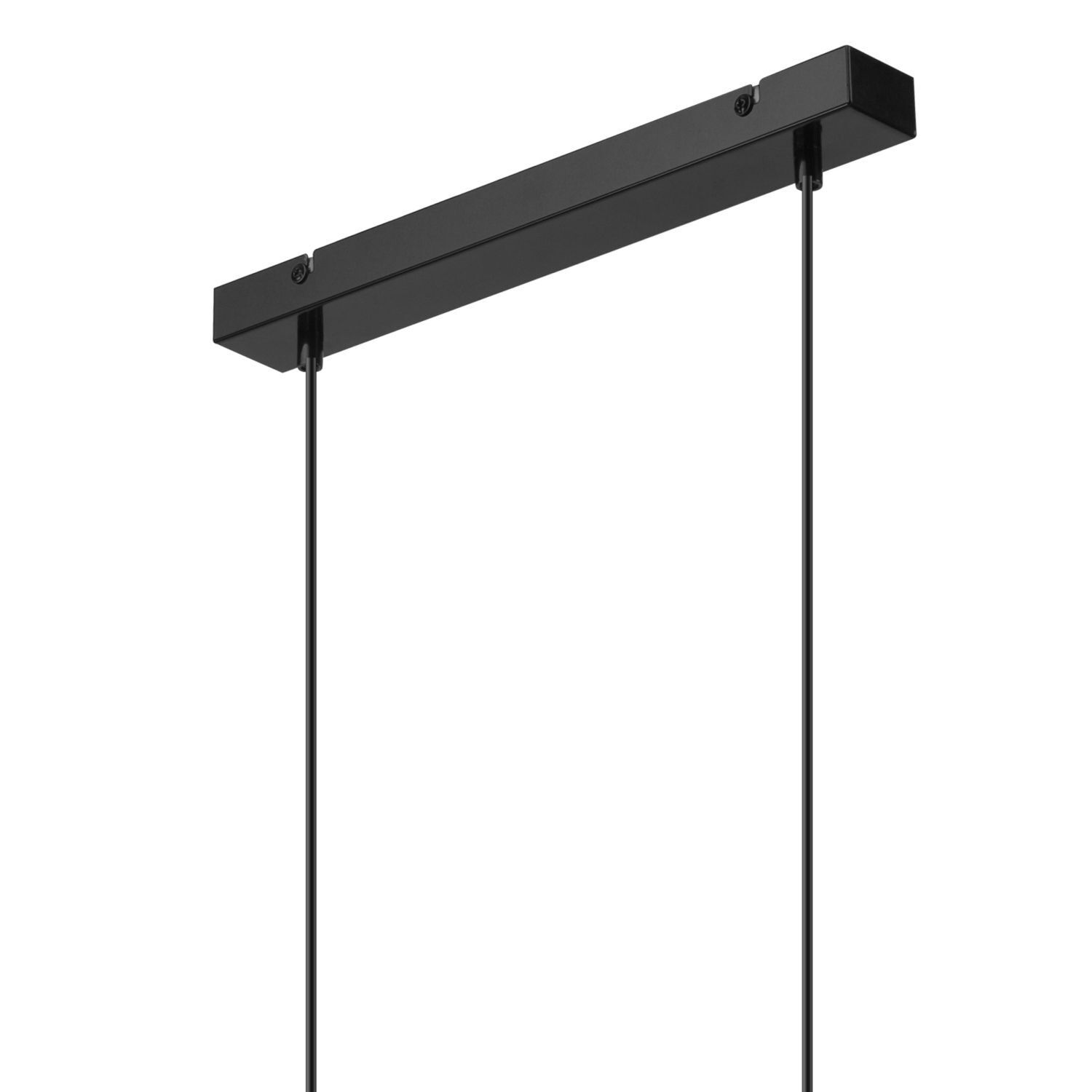 Hängelampe Modern Metall 2-flammig Schwarz Chrom E27 AFINA