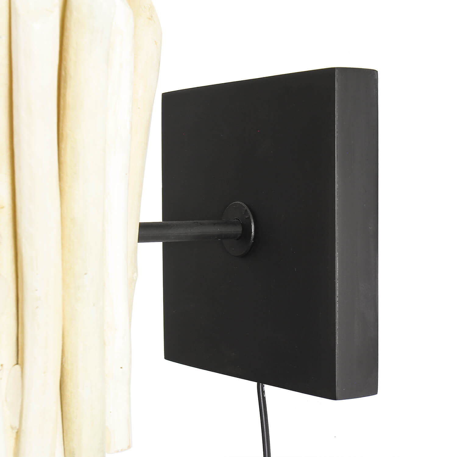 Treibholz Wandleuchte Stoffschirm Handarbeit Wohnzimmer Adapter, Elektronik